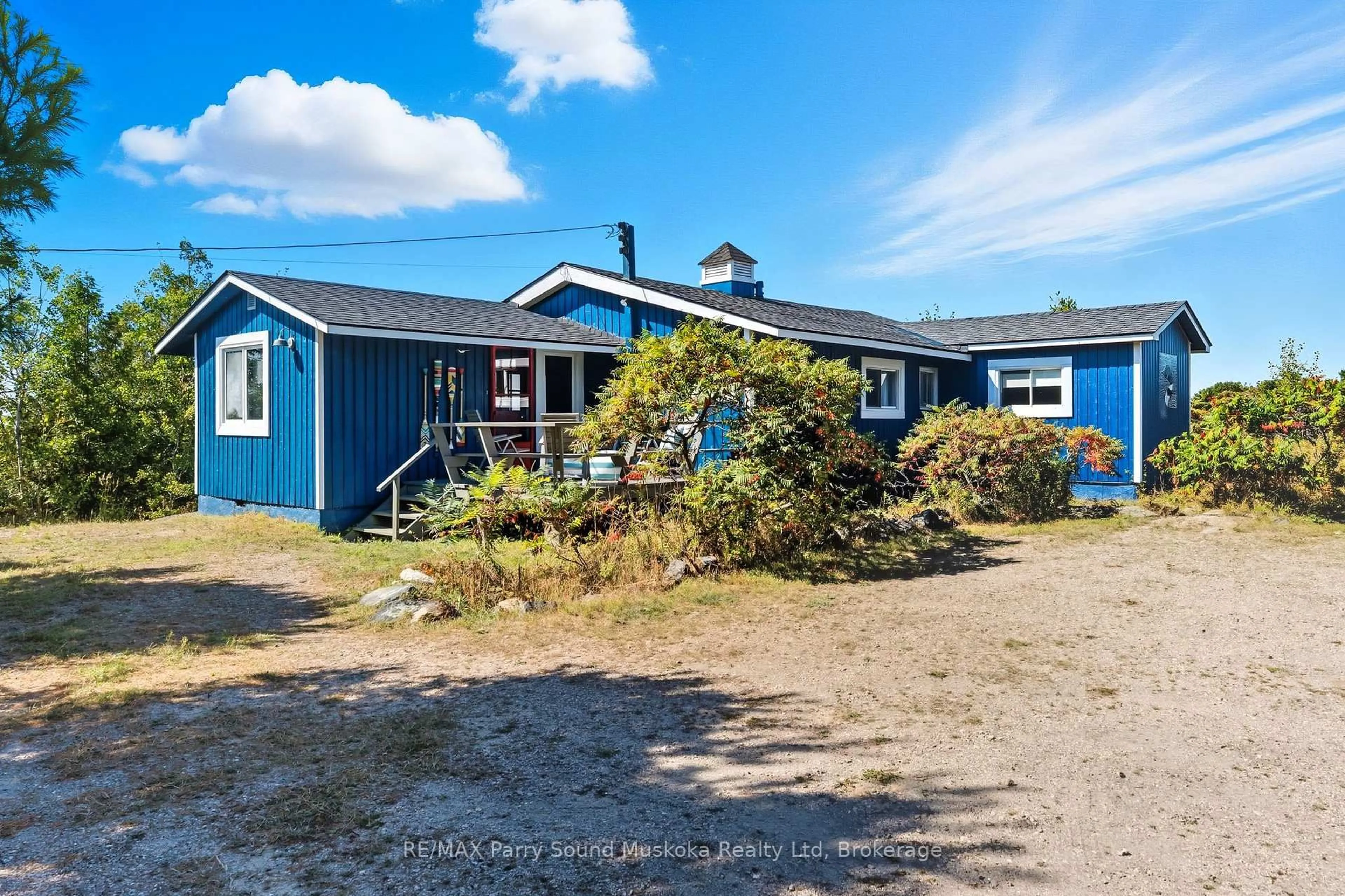 A pic from outside/outdoor area/front of a property/back of a property/a pic from drone, street for 15 Forsyths Rd, Carling Ontario P0G 1G0