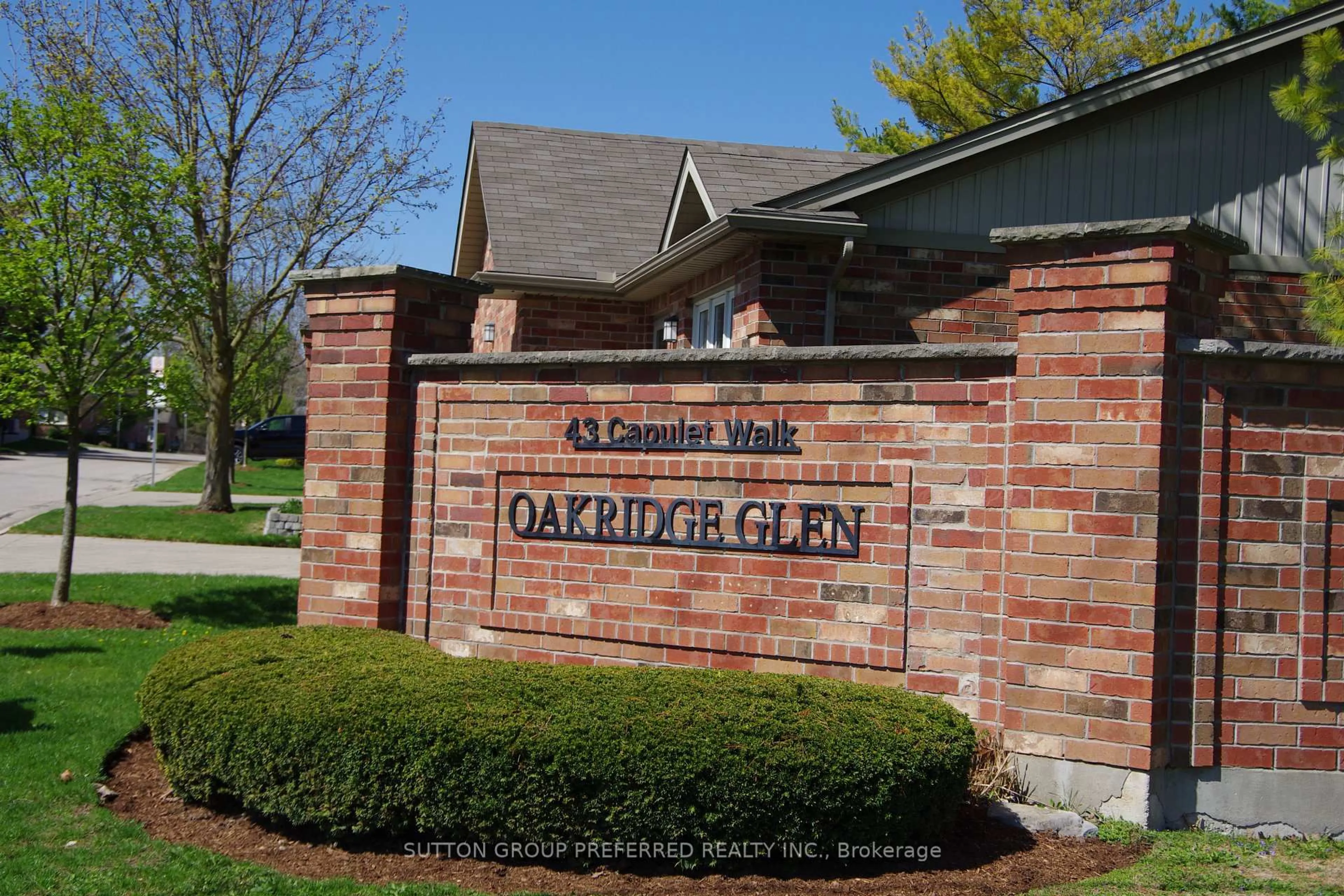 Home with brick exterior material, street for 43 Capulet Walk #41, London North Ontario N6H 5V5