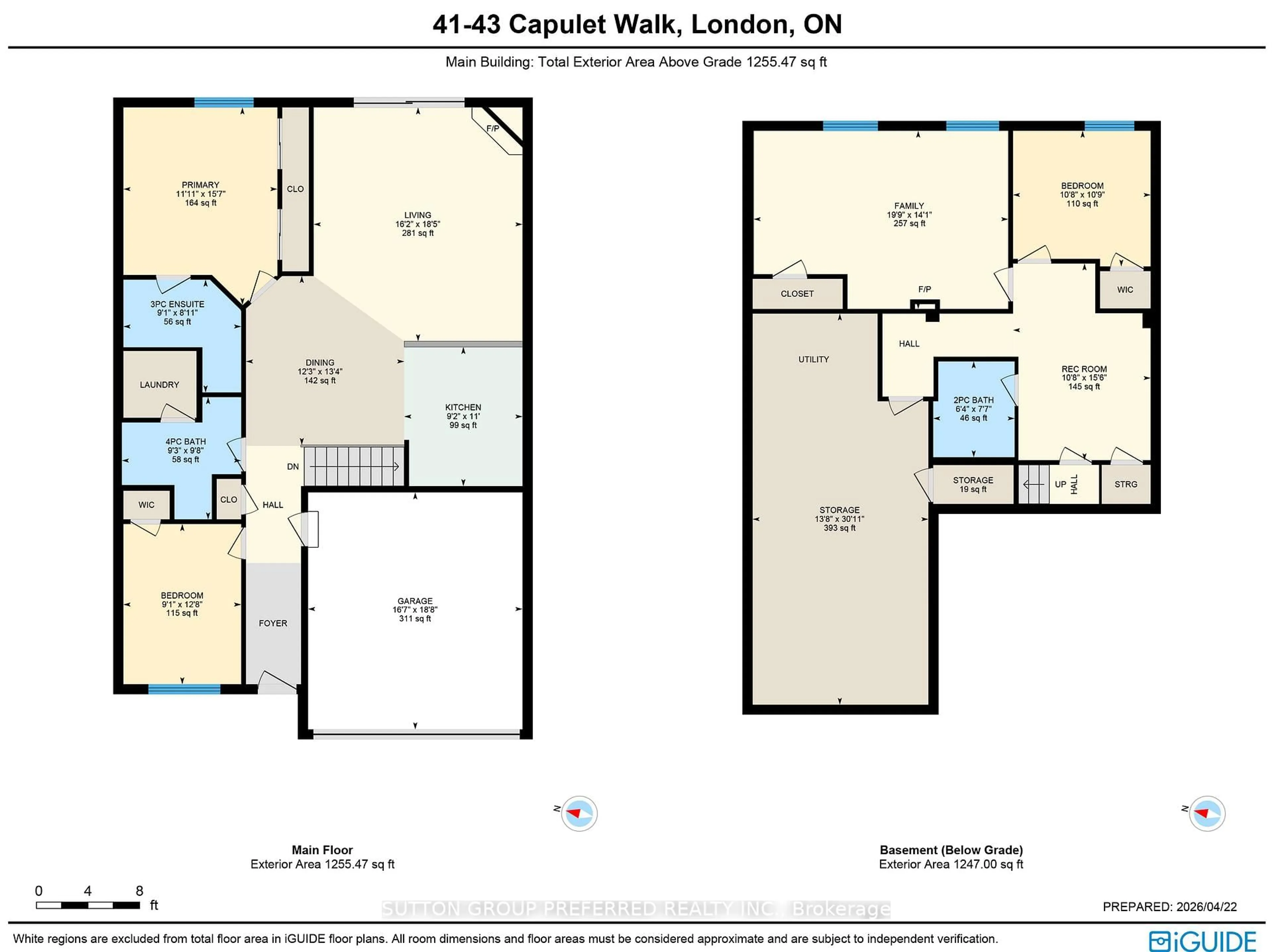 Floor plan for 43 Capulet Walk #41, London North Ontario N6H 5V5