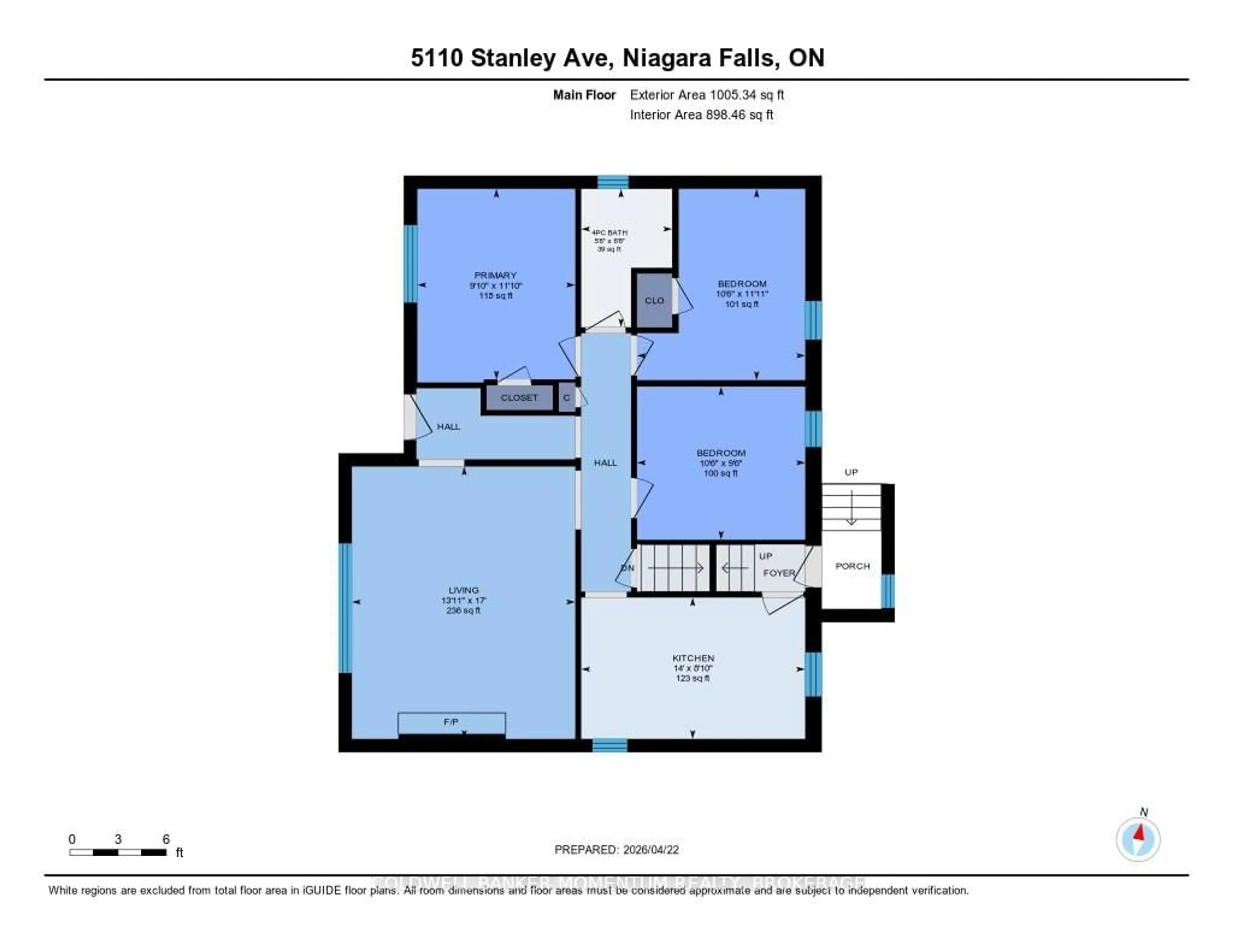 Floor plan for 5110 Stanley Ave, Niagara Falls Ontario L2E 5A2