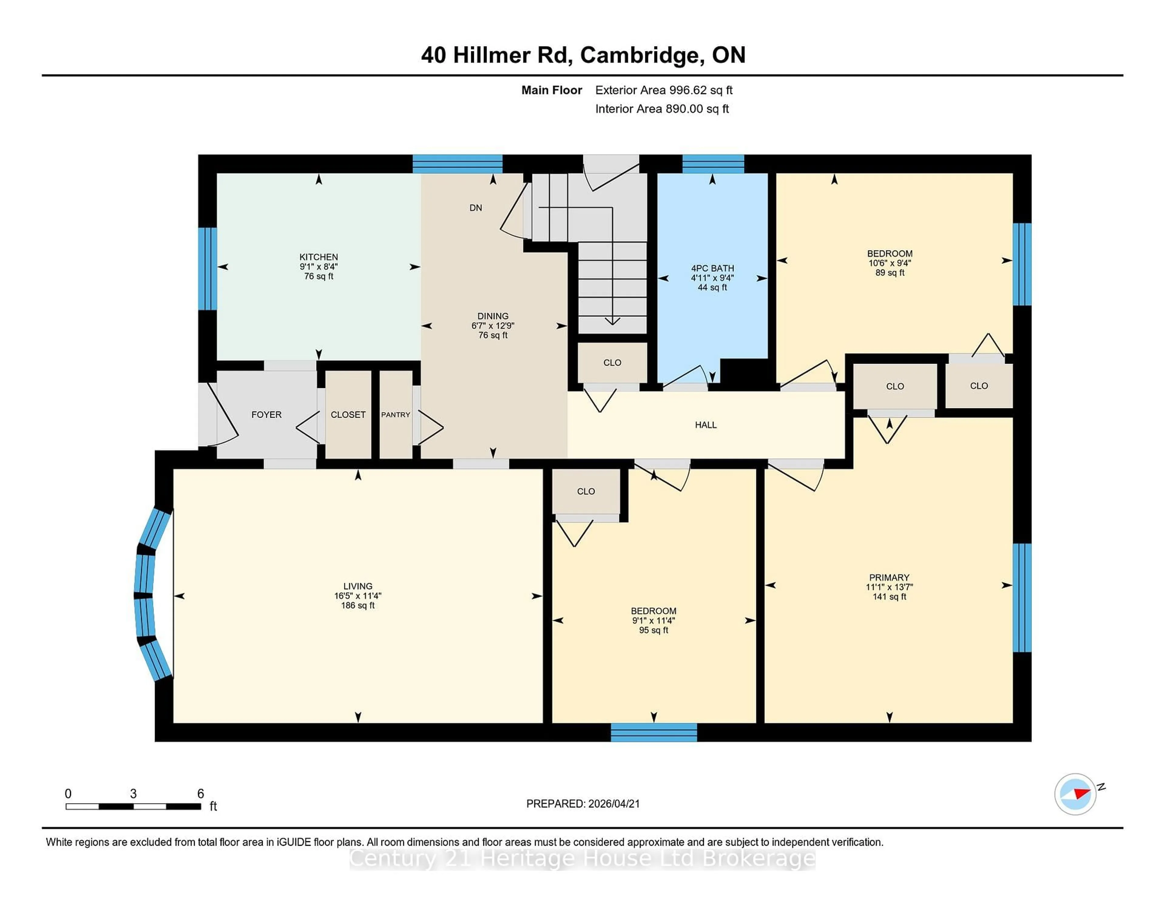 Floor plan for 40 Hillmer Rd, Cambridge Ontario N1R 6B6