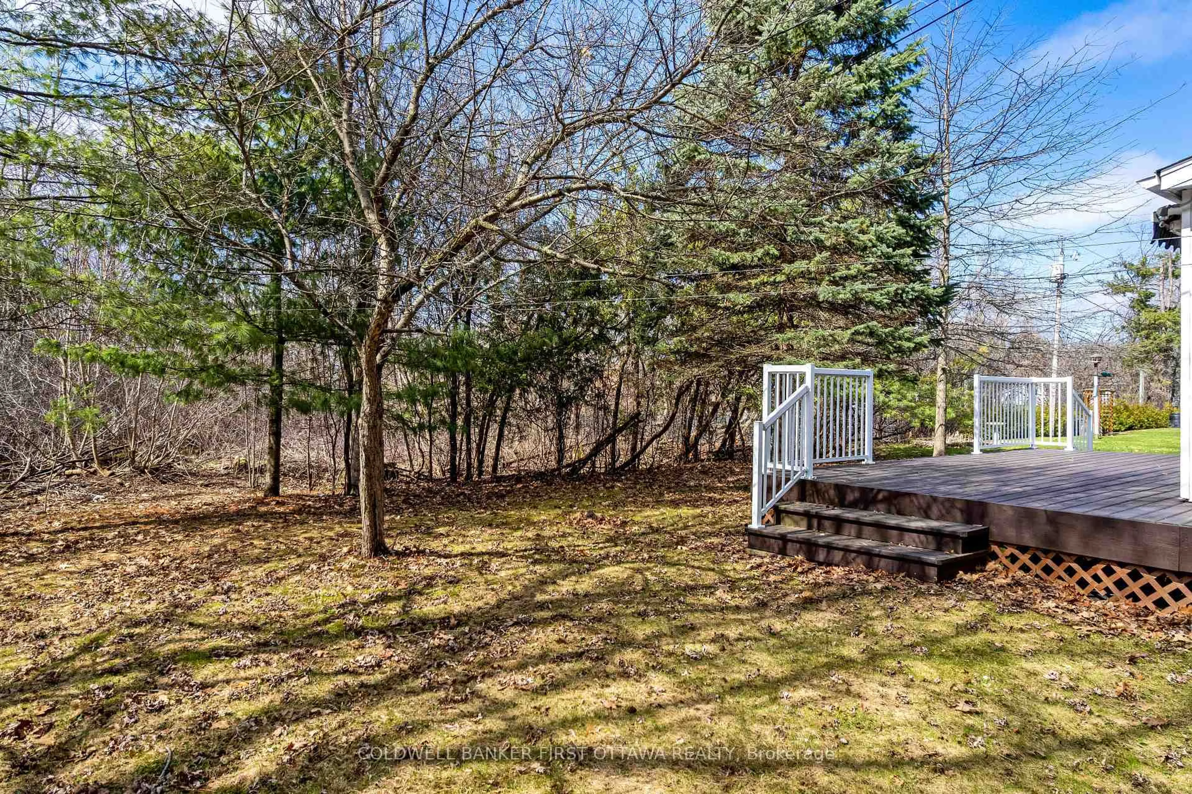 Patio, forest/trees view for 12 Glenview Cres, Perth Ontario K7H 2L2