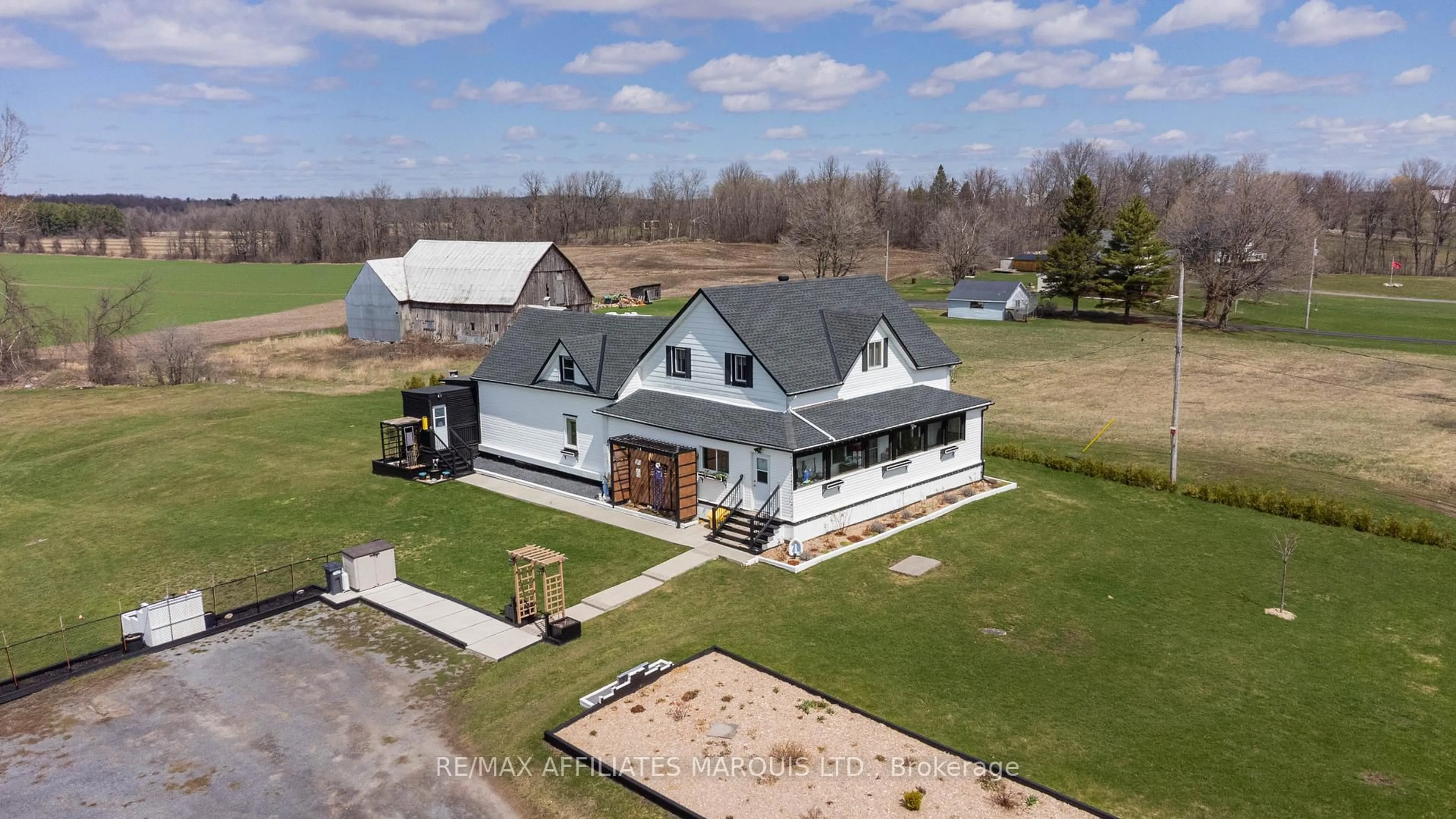 A pic from outside/outdoor area/front of a property/back of a property/a pic from drone, water/lake/river/ocean view for 18753 County 19 Rd, South Glengarry Ontario K0C 2J0