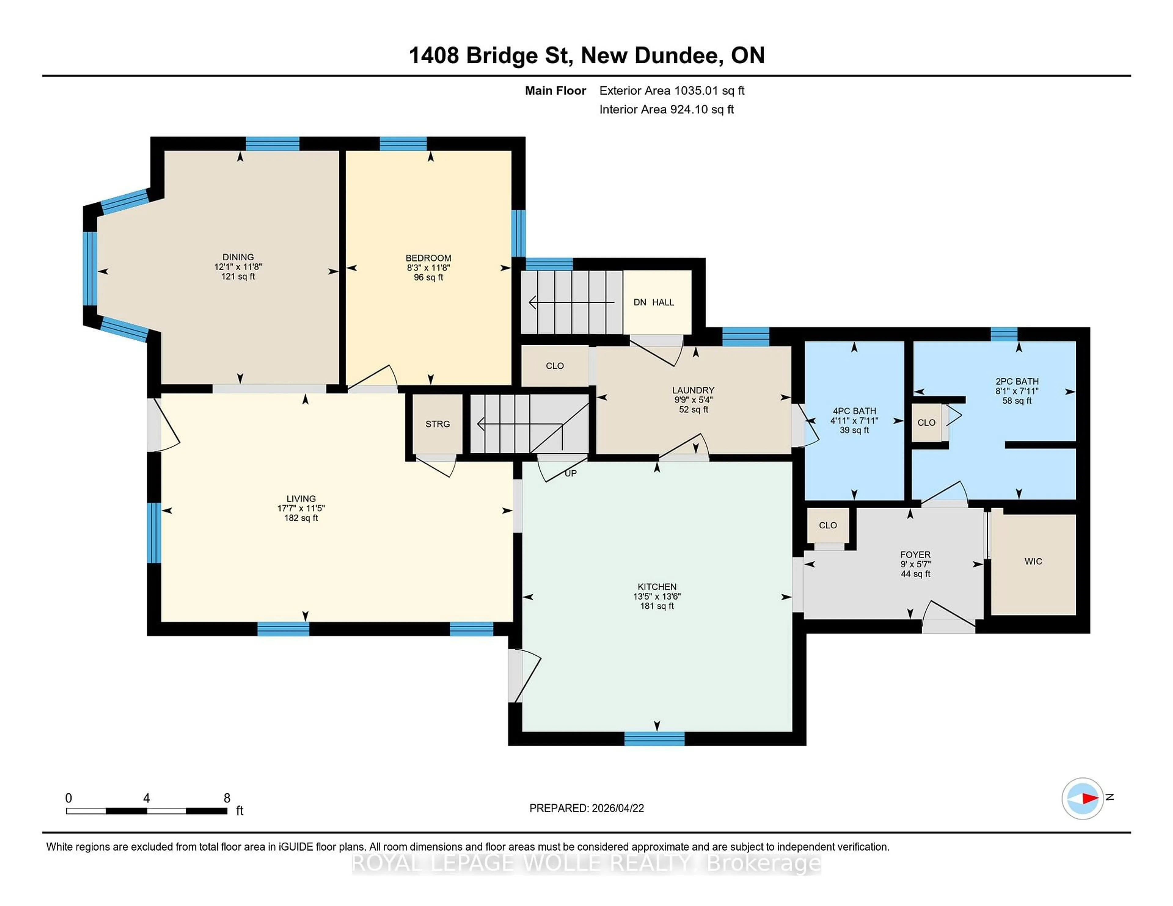Floor plan for 1408 Bridge St, Wilmot Ontario N0B 2E0