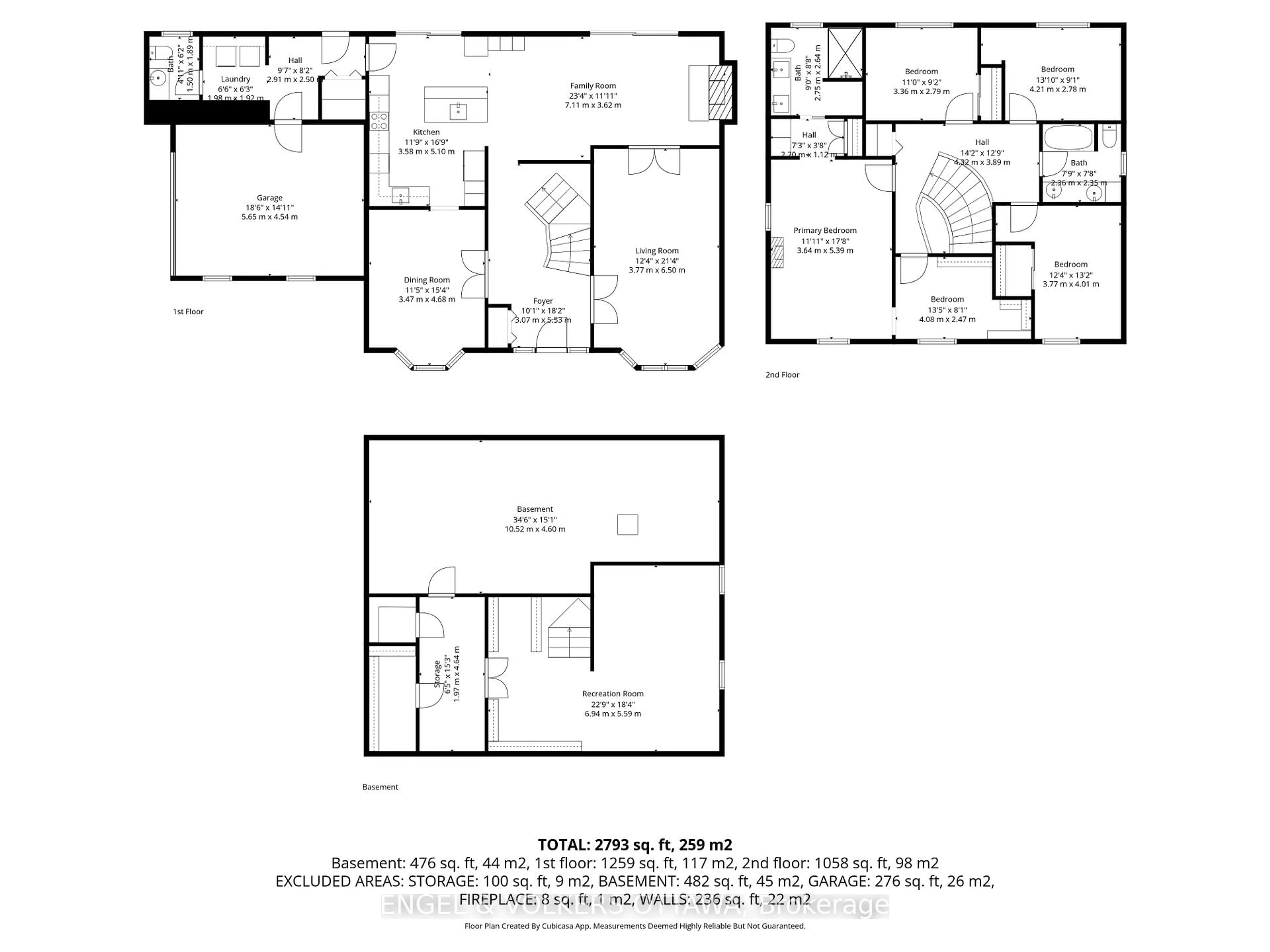 Floor plan for 1 Erinlea Crt, Nepean Ontario K2E 7C8
