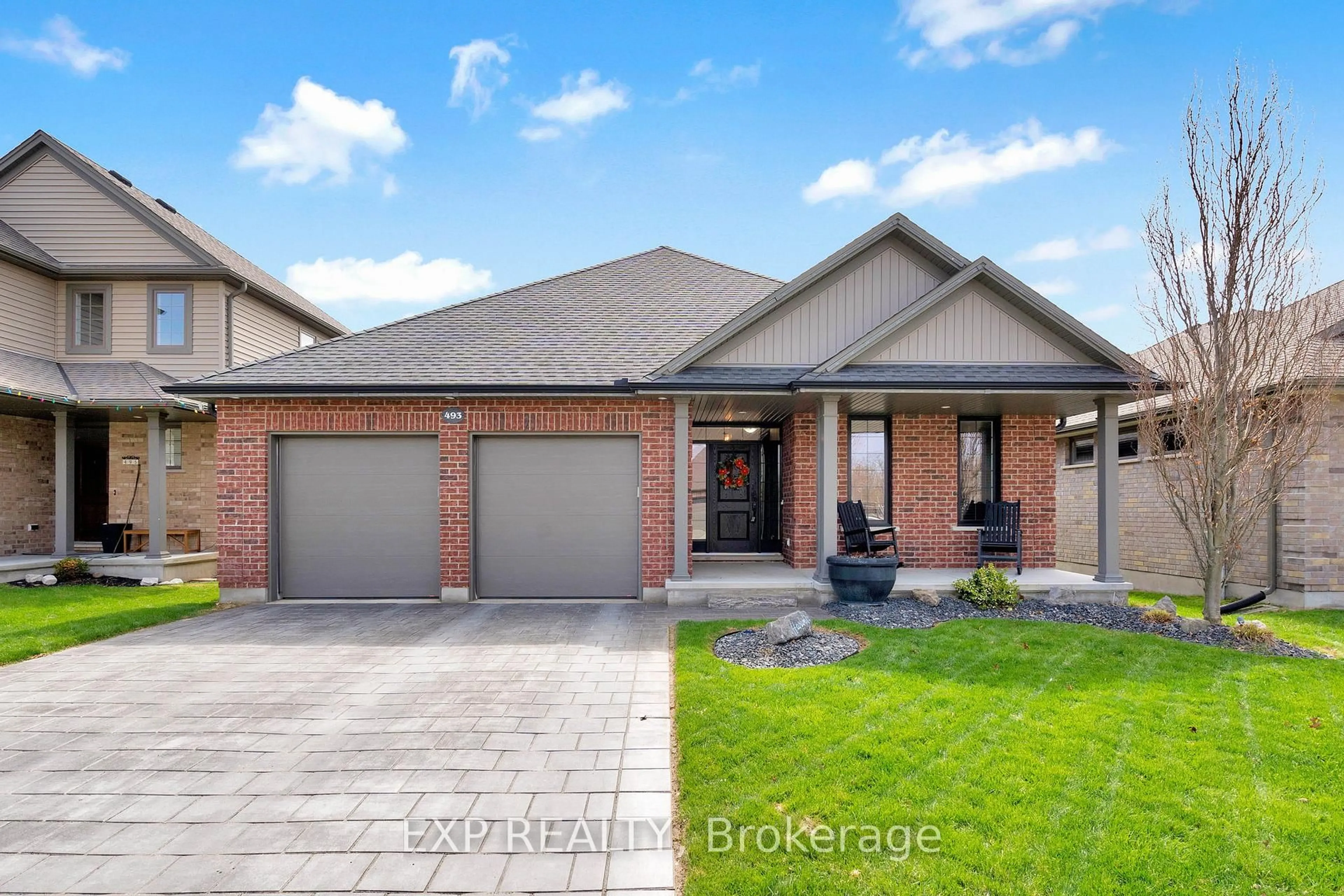 Home with brick exterior material, street for 493 Bennett Cres, Strathroy-Caradoc Ontario N0L 1W0