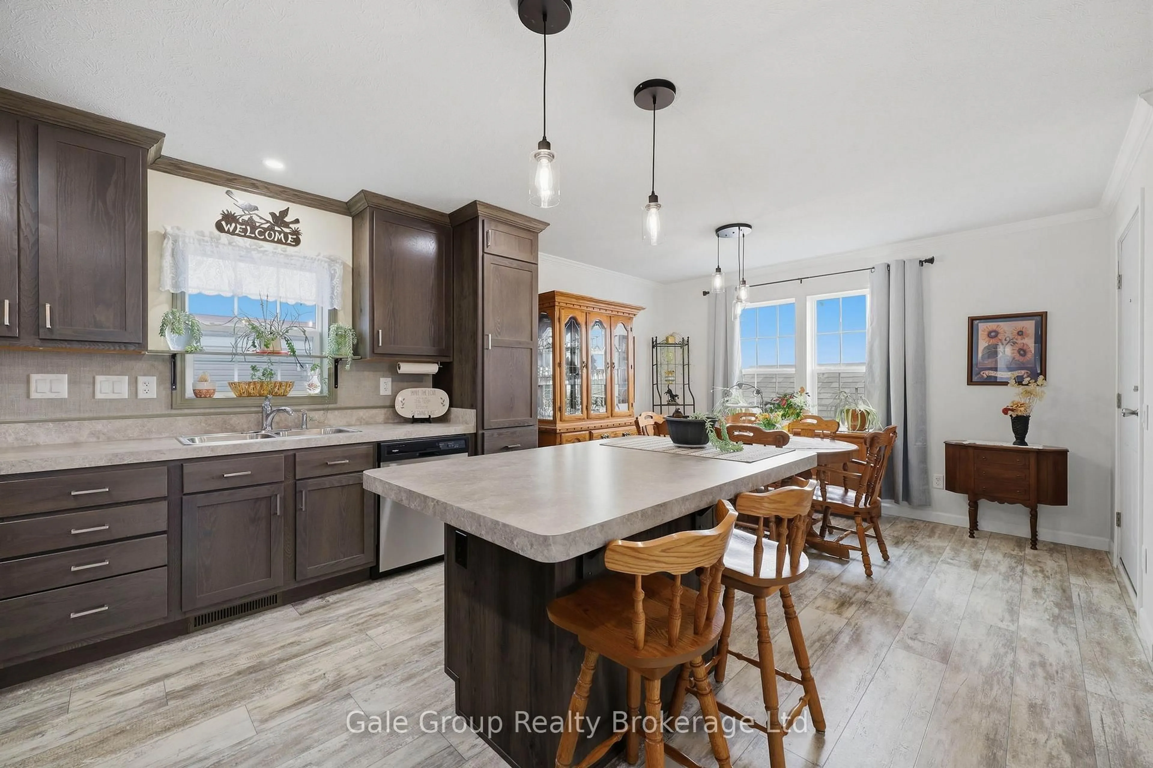 Open concept kitchen, ceramic/tile floor for 99 Fourth Concession Rd #635, Brant Ontario N0E 1A0