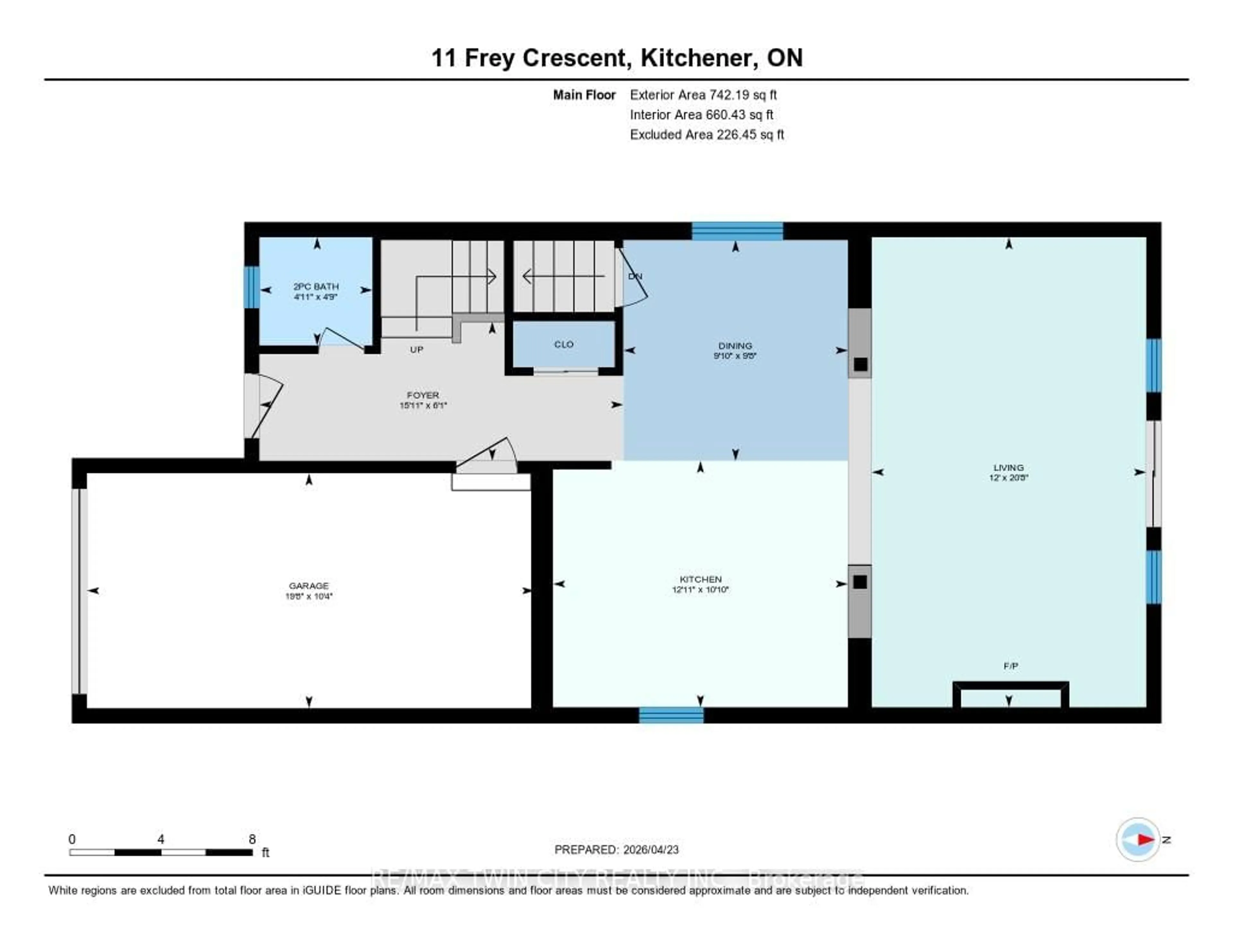 Floor plan for 11 Frey Cres, Kitchener Ontario N2E 4L5