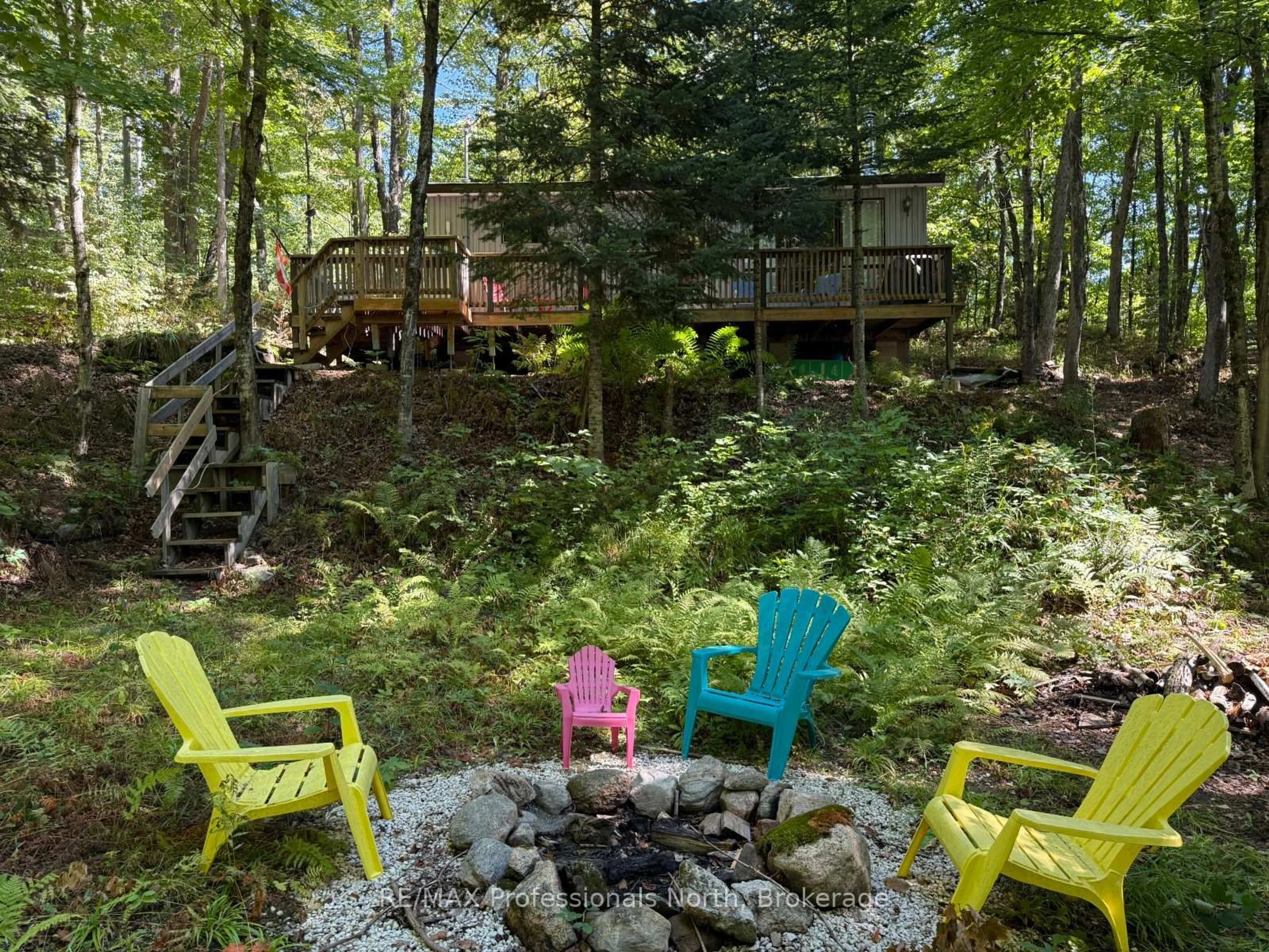 Patio, forest/trees view for 1025 Manitou Rd, Dysart et al Ontario K0M 1S0