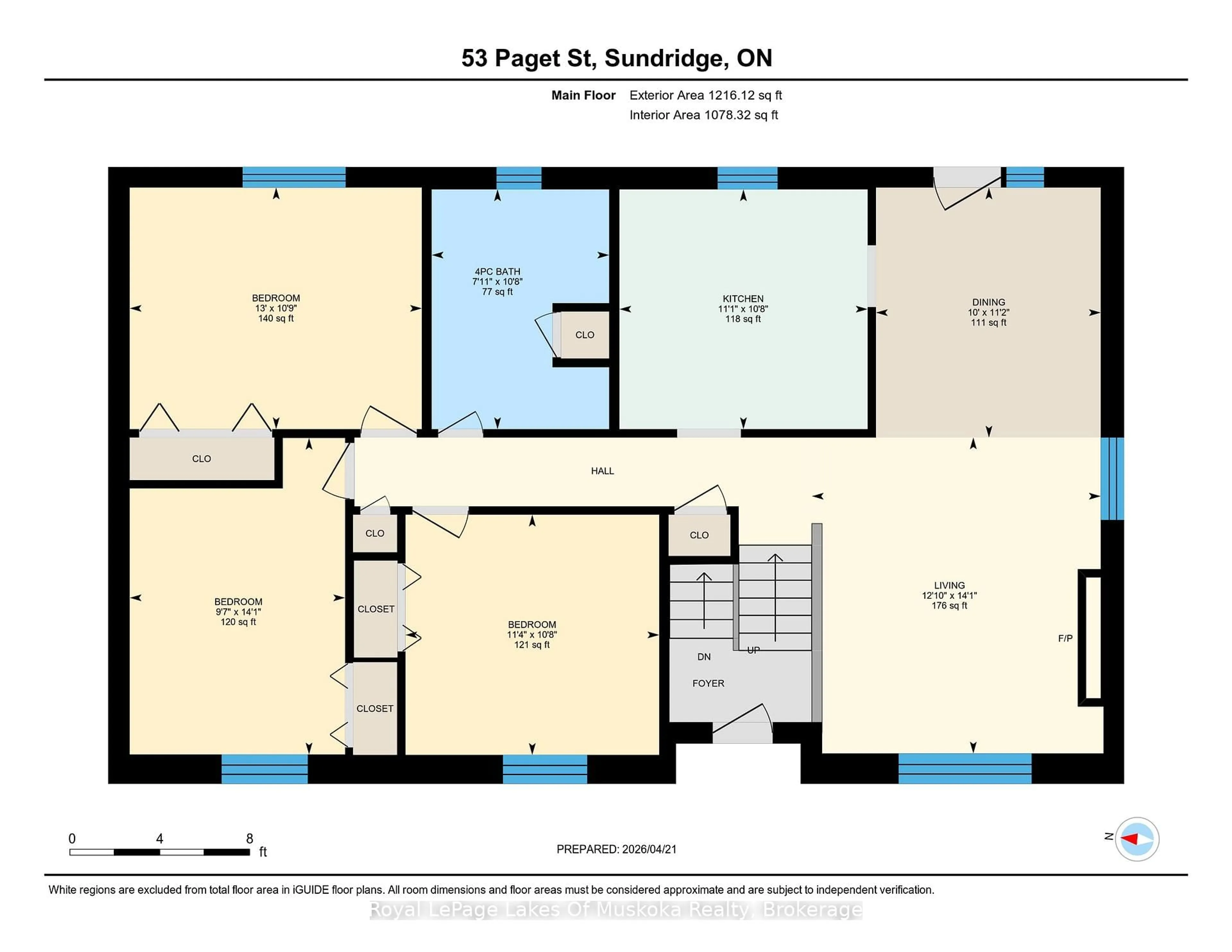Floor plan for 53 Paget St, Sundridge Ontario P0A 1Z0