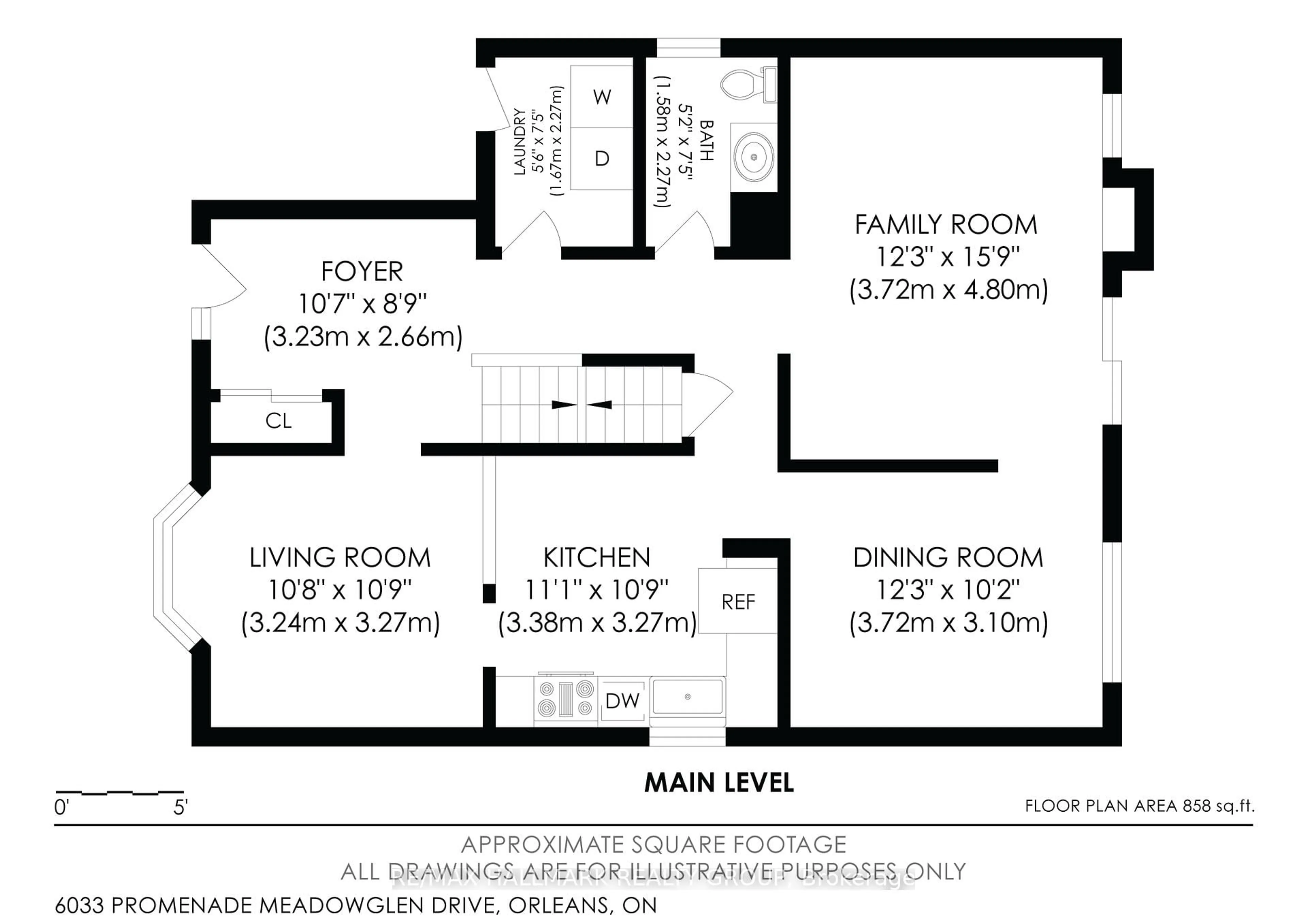 Floor plan for 6033 Meadowglen Dr, Orleans Ontario K1C 5V4