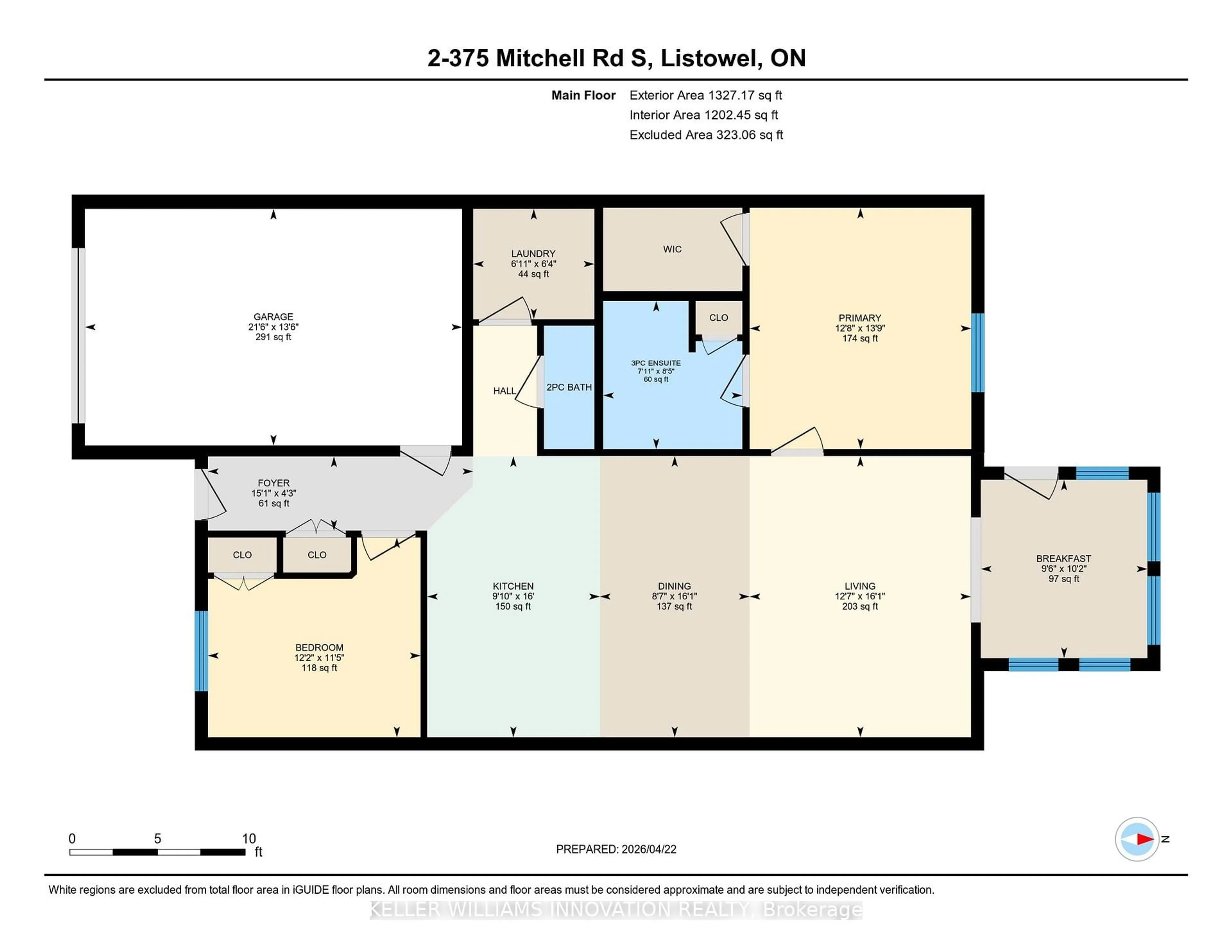 Floor plan for 375 Mitchell Rd #2, North Perth Ontario N4W 0H4