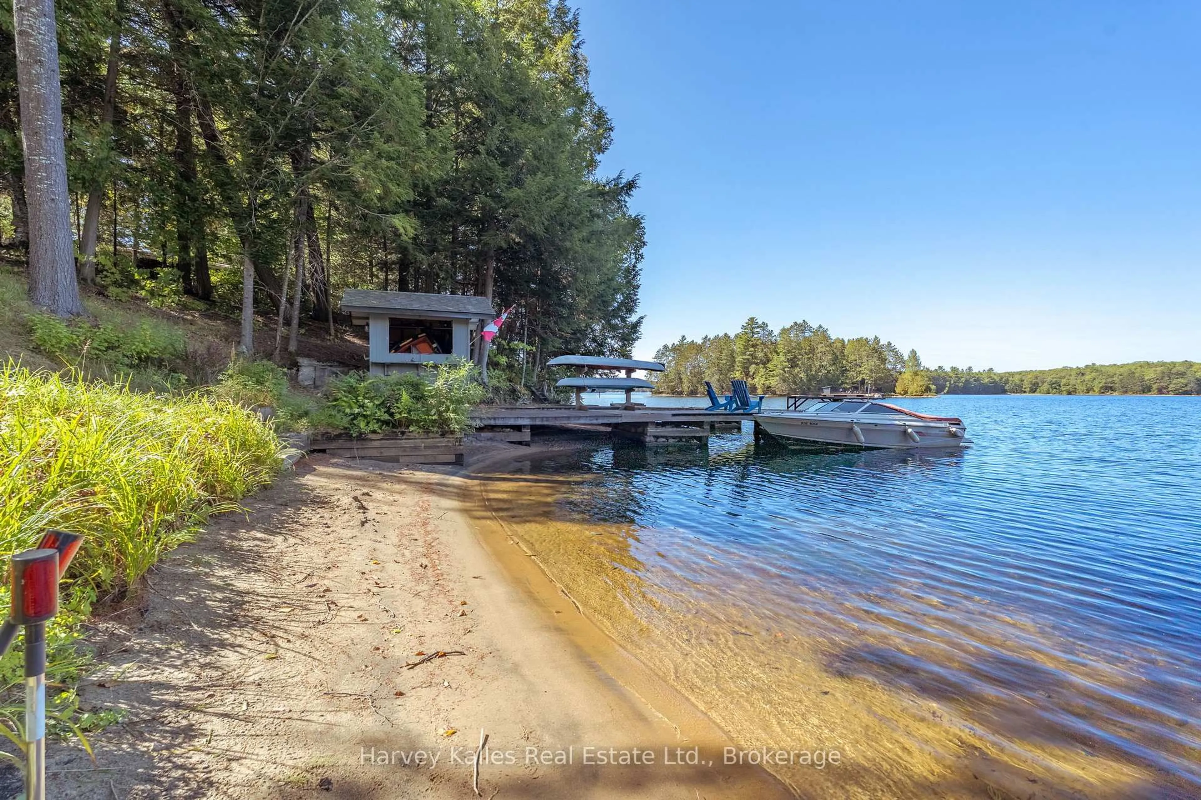 A pic from outside/outdoor area/front of a property/back of a property/a pic from drone, water/lake/river/ocean view for 1003 Hollow Rd, Algonquin Highlands Ontario P0A 1E0
