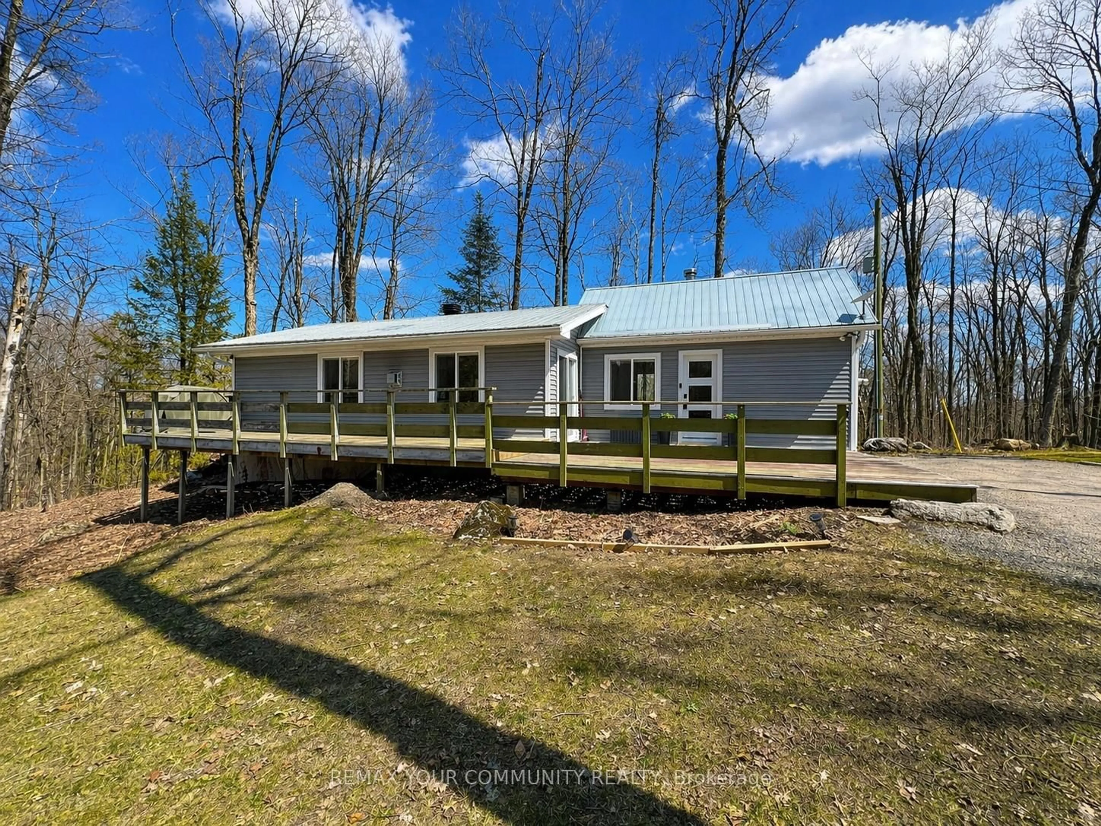 A pic from outside/outdoor area/front of a property/back of a property/a pic from drone, unknown for 1534 Salerno Lake Rd, Highlands East Ontario K0M 1X0