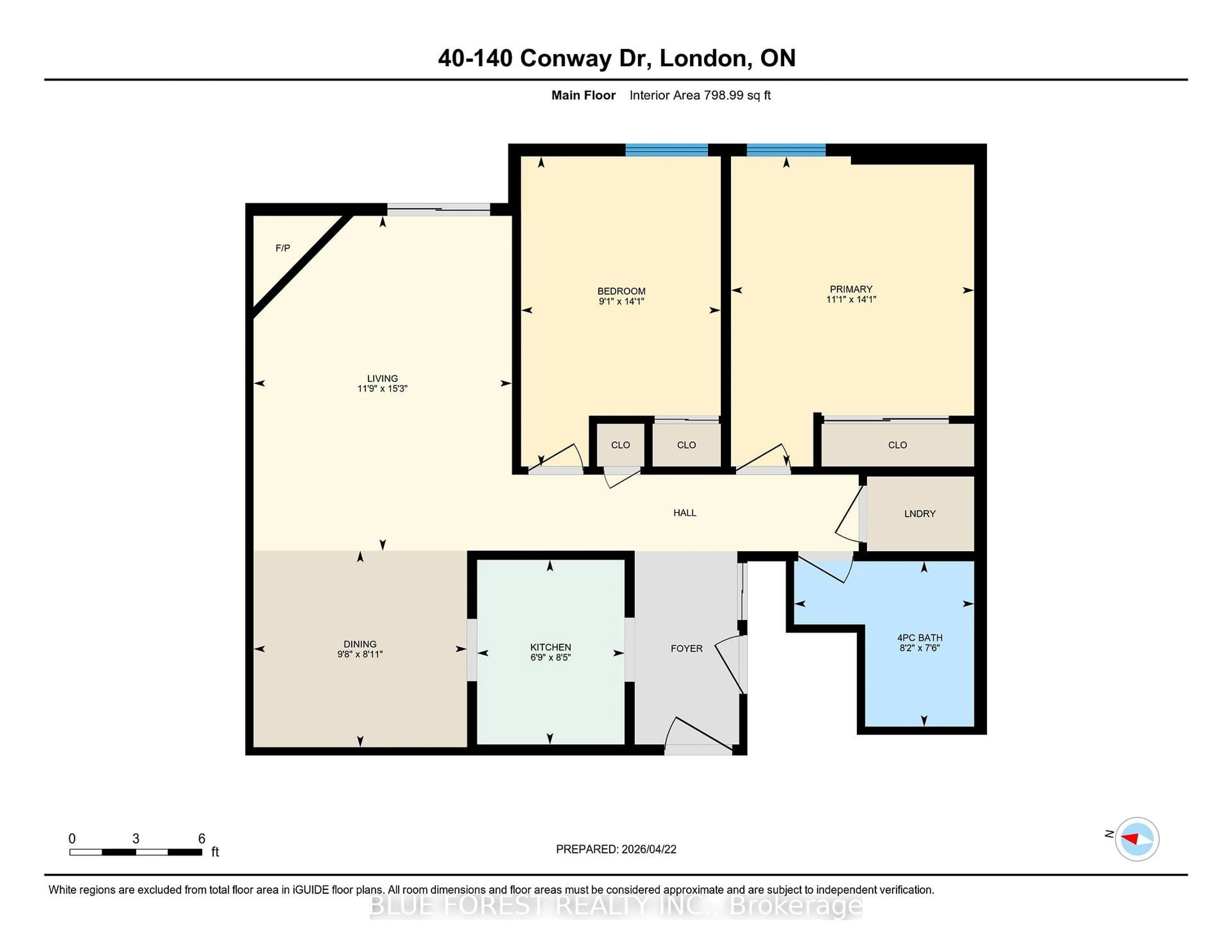 Floor plan for 140 Conway Dr #40, London South Ontario N6E 3N2