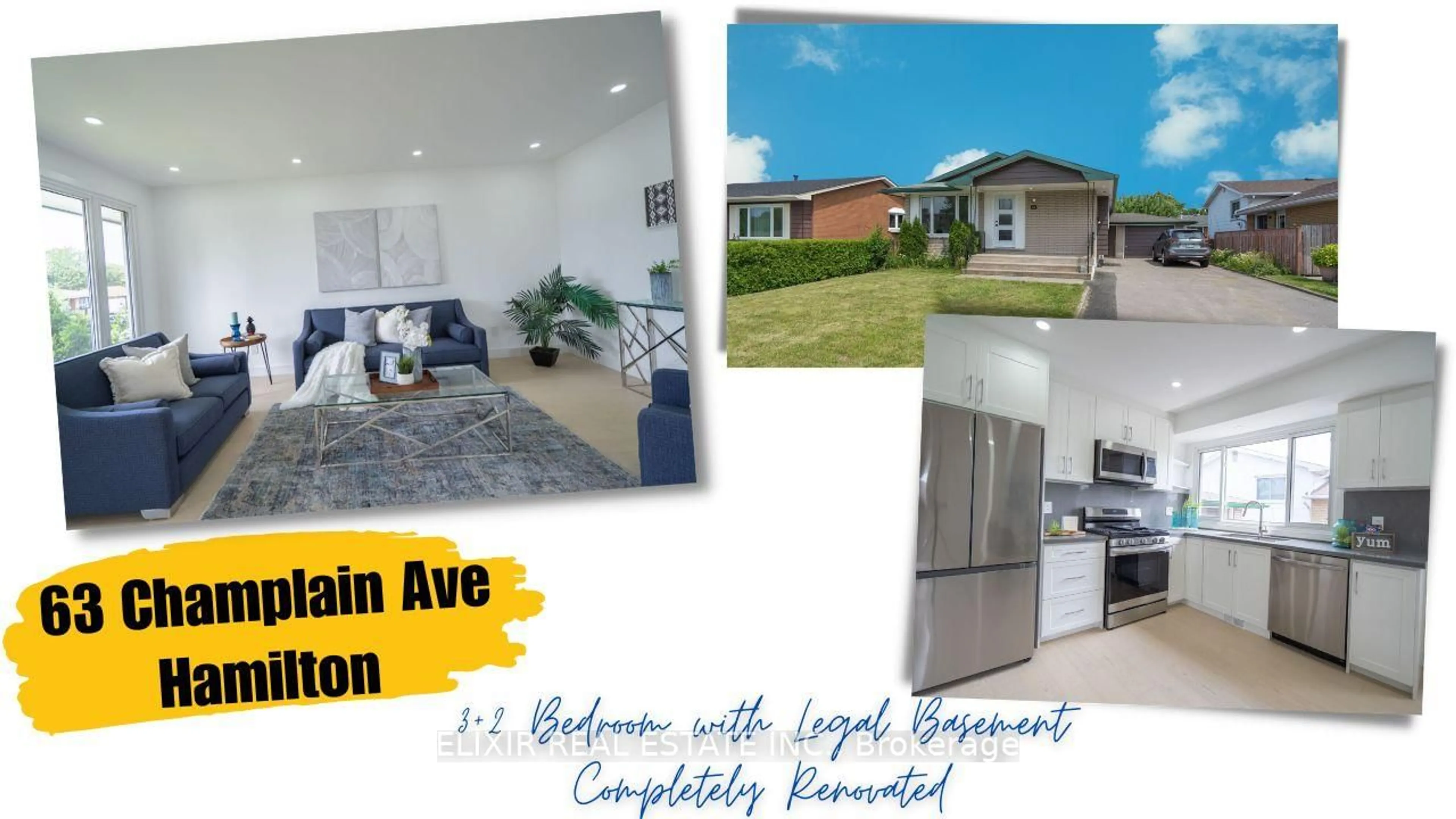 A pic from outside/outdoor area/front of a property/back of a property/a pic from drone, unknown for 63 Champlain Ave, Hamilton Ontario L8G 2H5