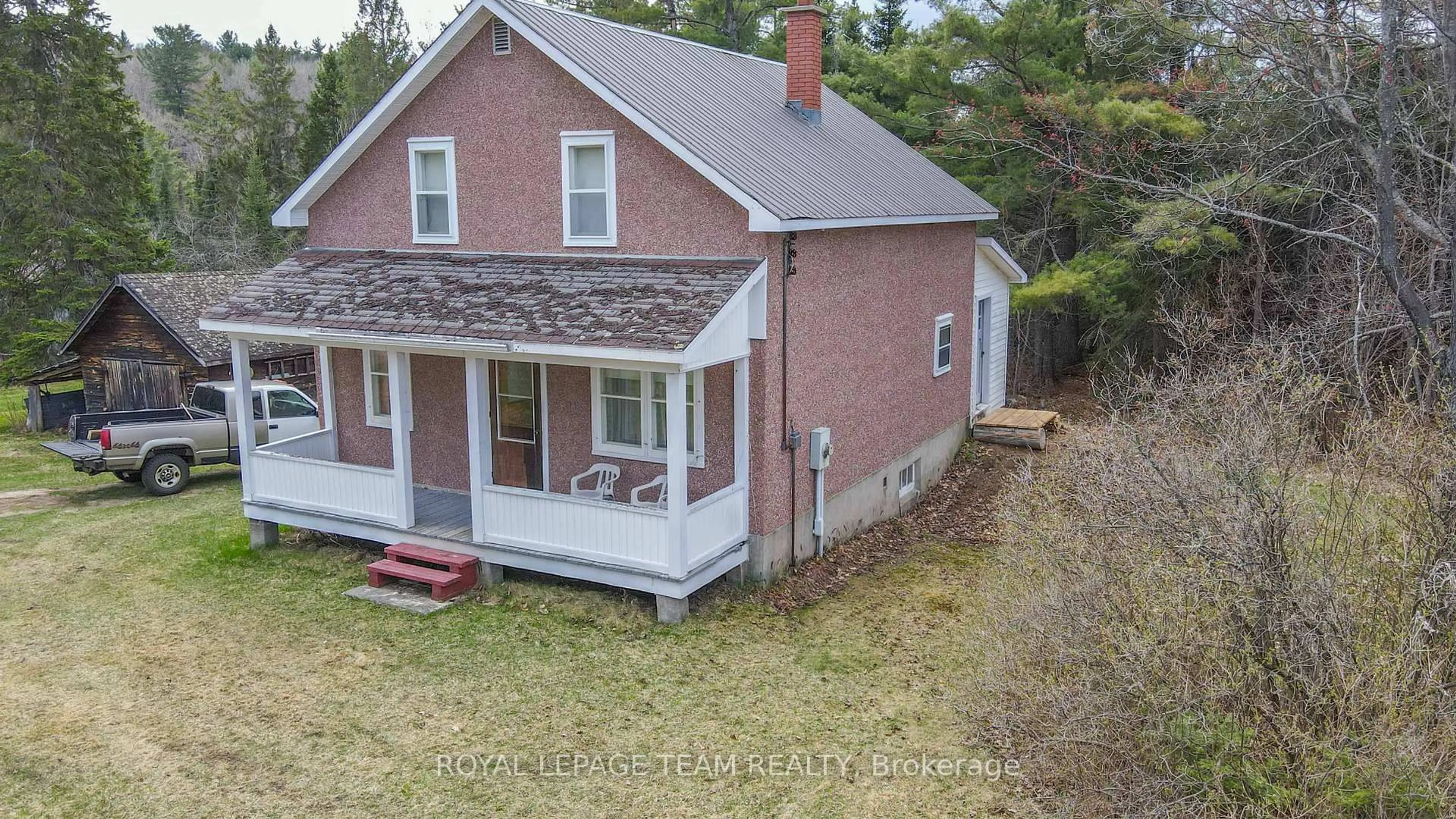 A pic from outside/outdoor area/front of a property/back of a property/a pic from drone, building for 963 Wilno South Rd, Wilno Ontario K0J 2N0