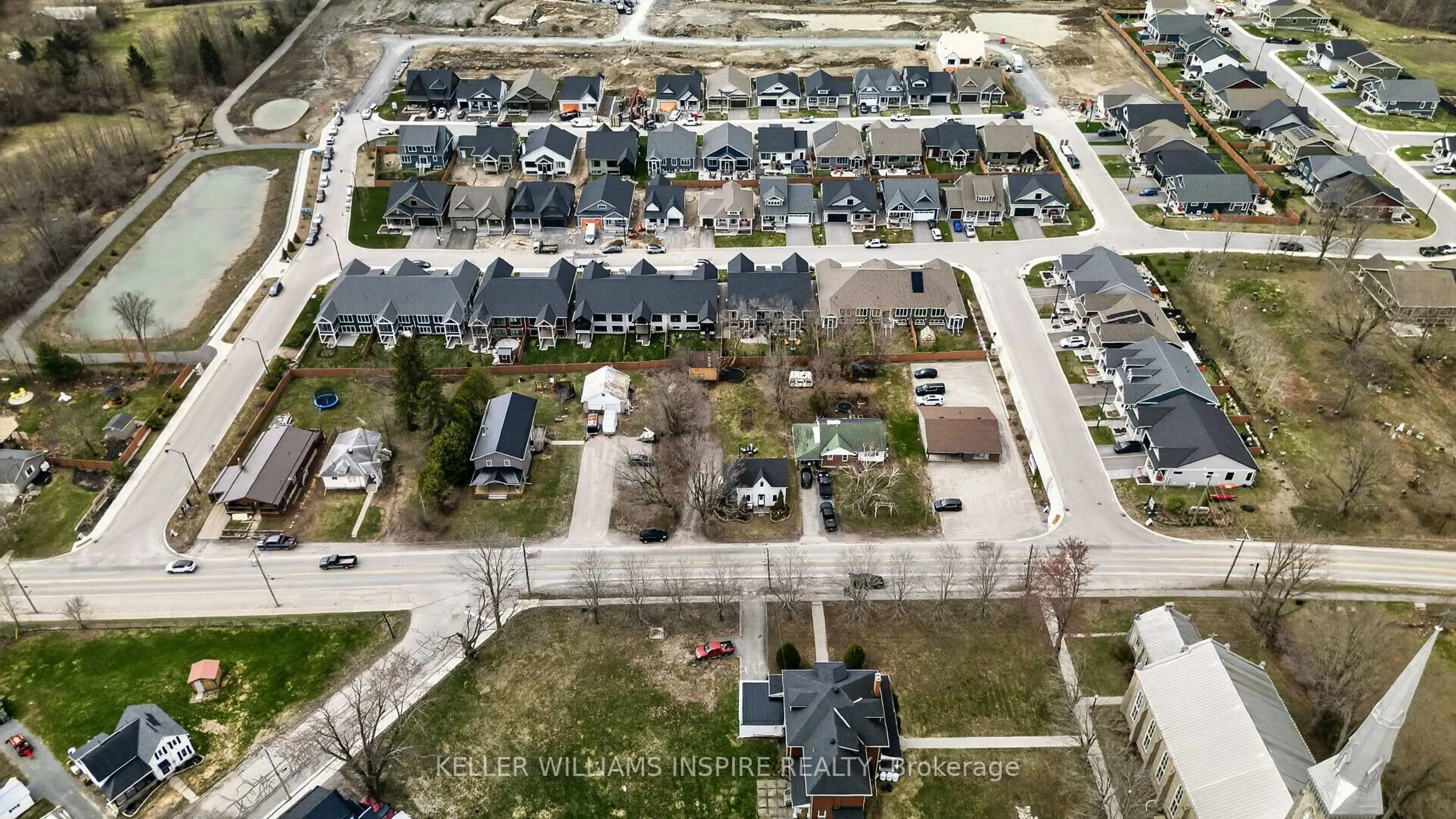 A pic from outside/outdoor area/front of a property/back of a property/a pic from drone, street for 22 Concession St, Westport Ontario K0G 1X0