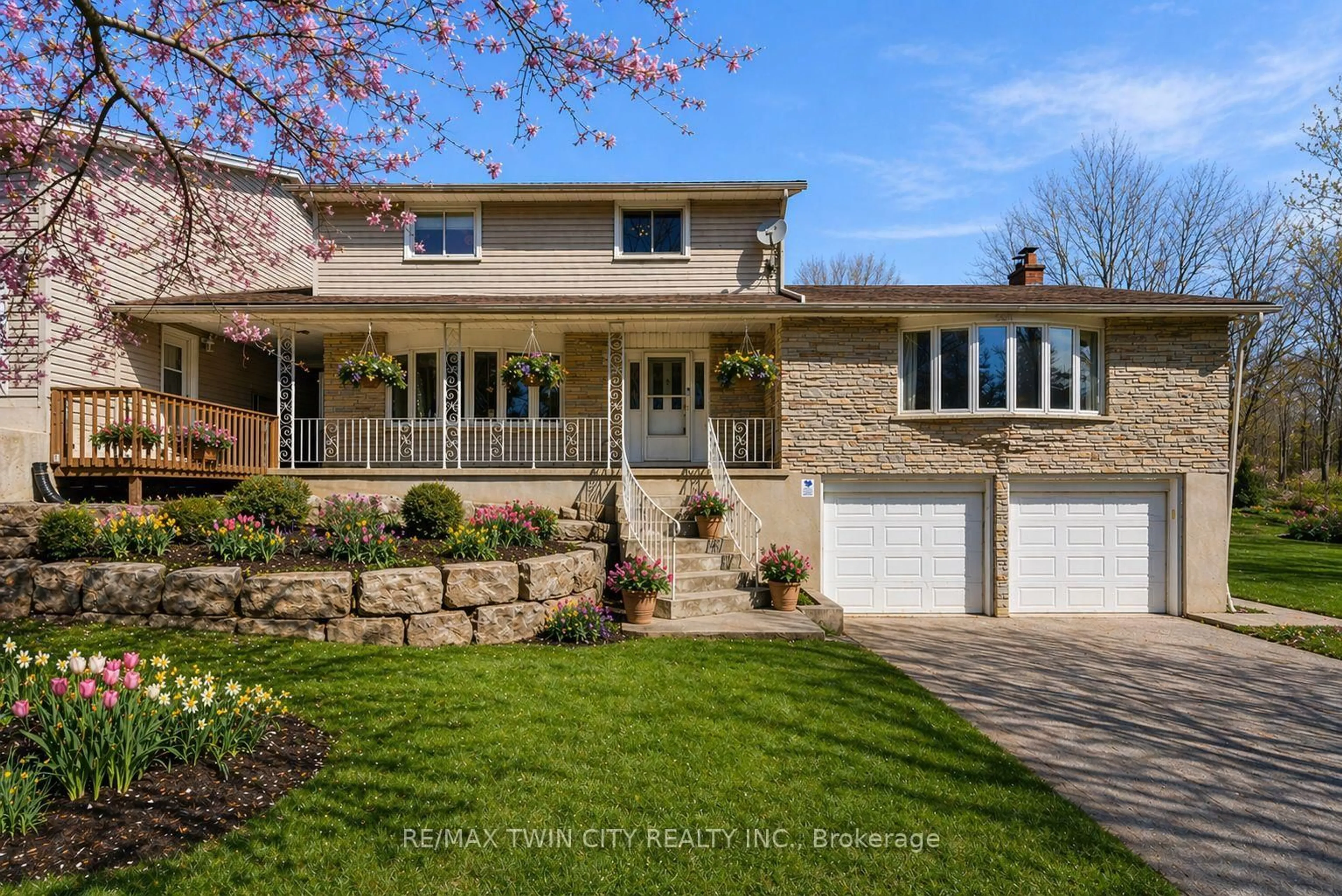 Home with brick exterior material, street for 827511 Township Road 8 Rd, Blandford-Blenheim Ontario N0J 1G0