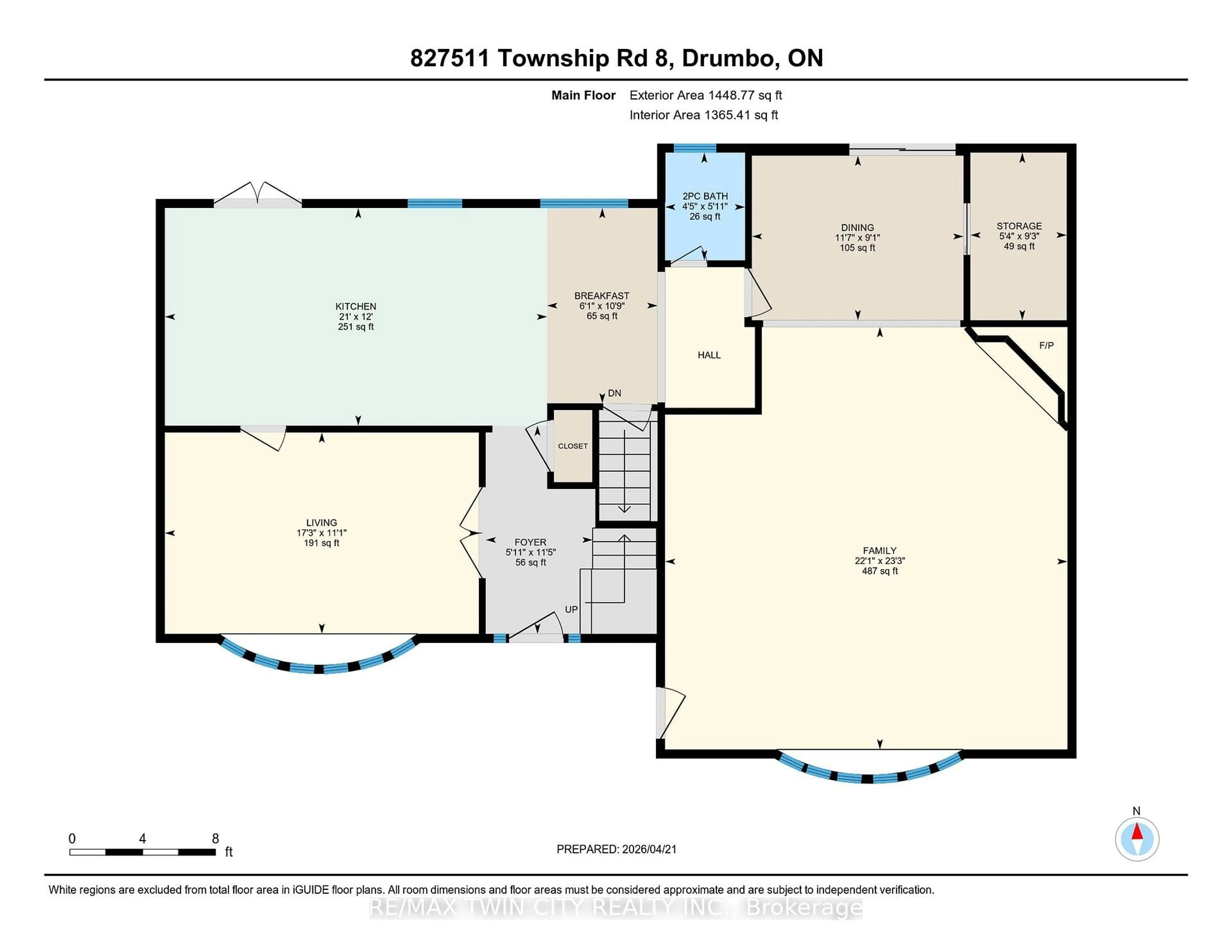 Floor plan for 827511 Township Road 8 Rd, Blandford-Blenheim Ontario N0J 1G0