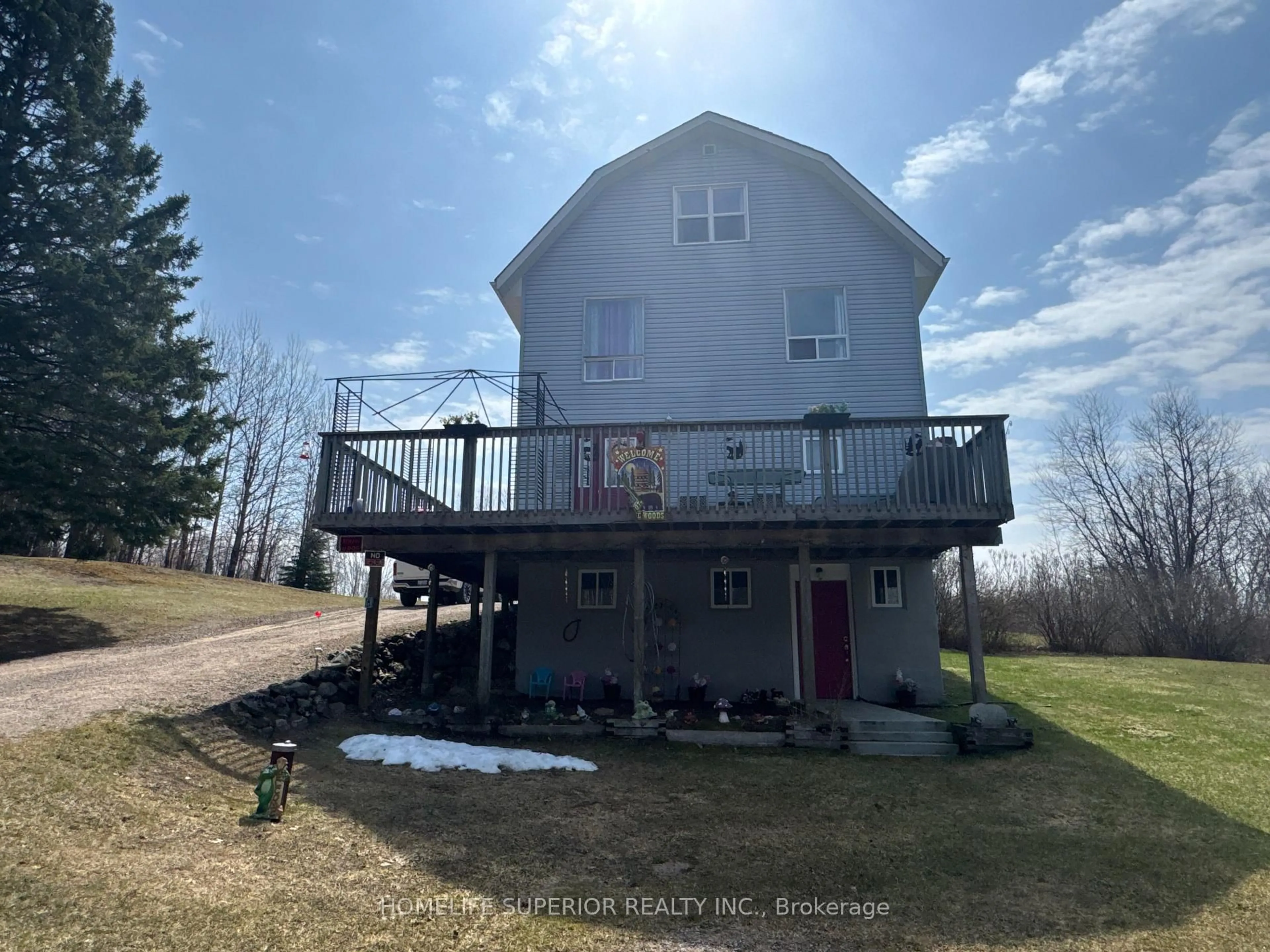 A pic from outside/outdoor area/front of a property/back of a property/a pic from drone, water/lake/river/ocean view for 458 Hass Rd, Boulter Ontario K0L 1G0