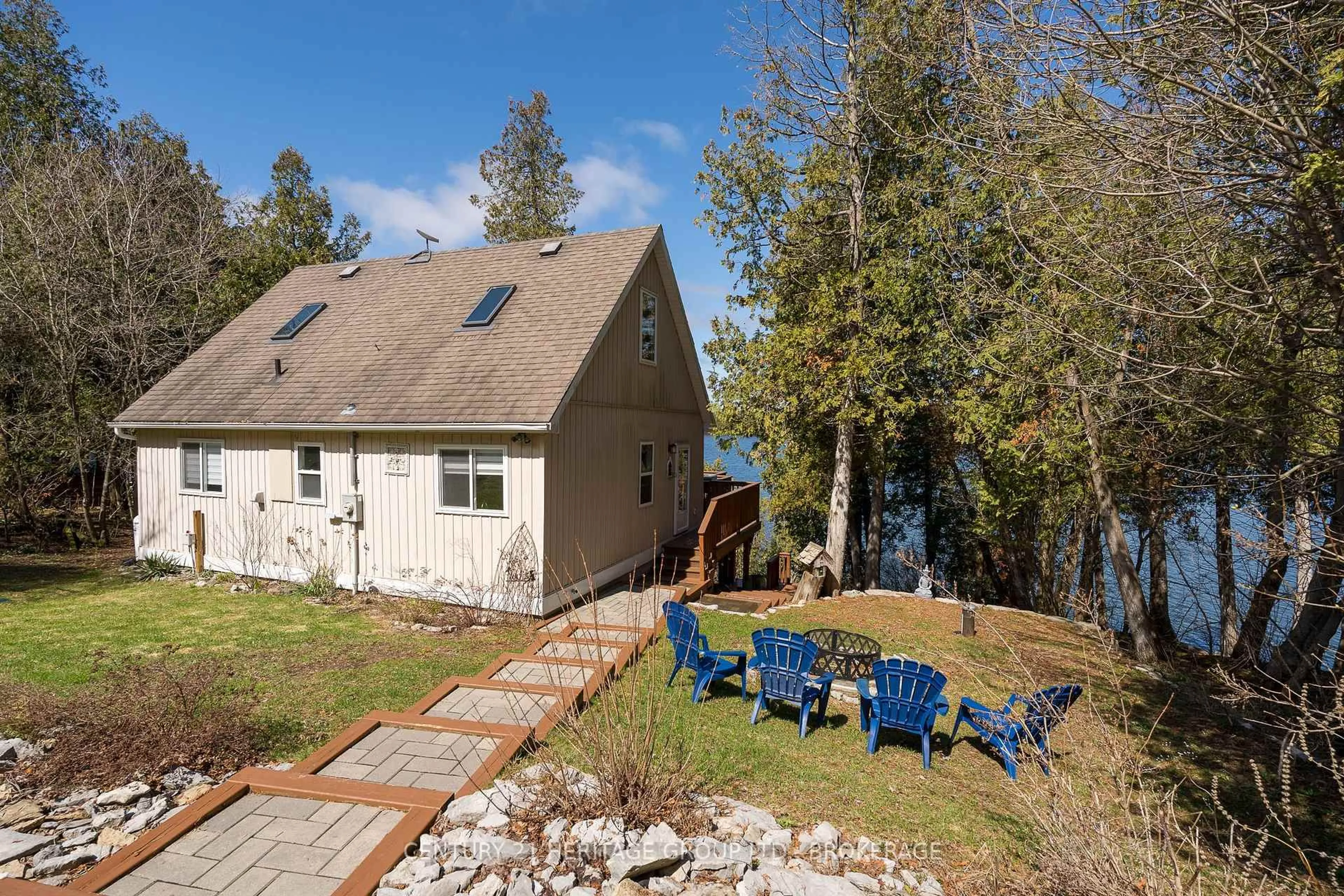Patio, water/lake/river/ocean view for 5064 Cedar Ridges Rd, Inverary Ontario K0H 1X0