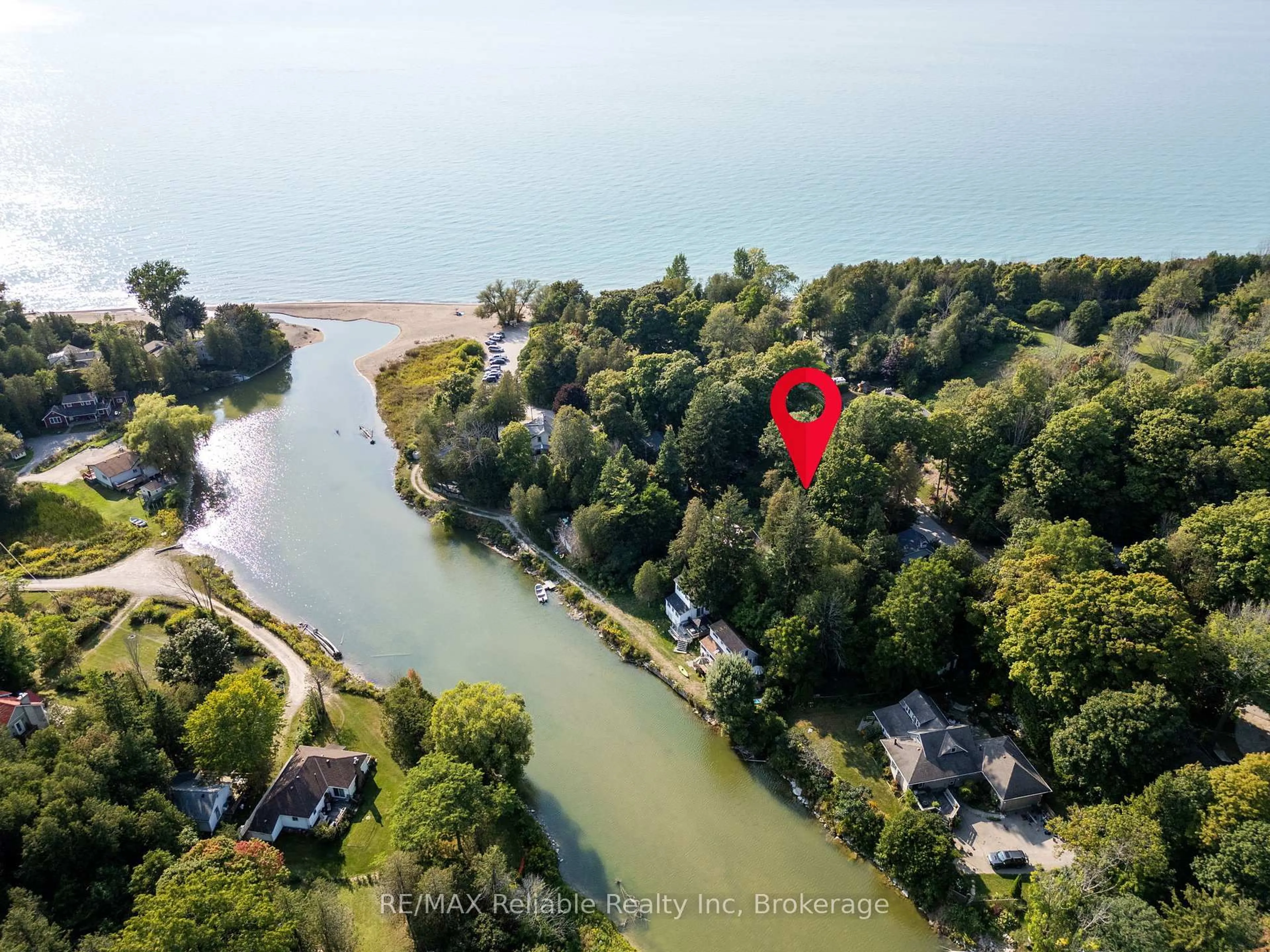A pic from outside/outdoor area/front of a property/back of a property/a pic from drone, water/lake/river/ocean view for 24 Huron St, Ashfield-Colborne-Wawanosh Ontario N7A 3X9