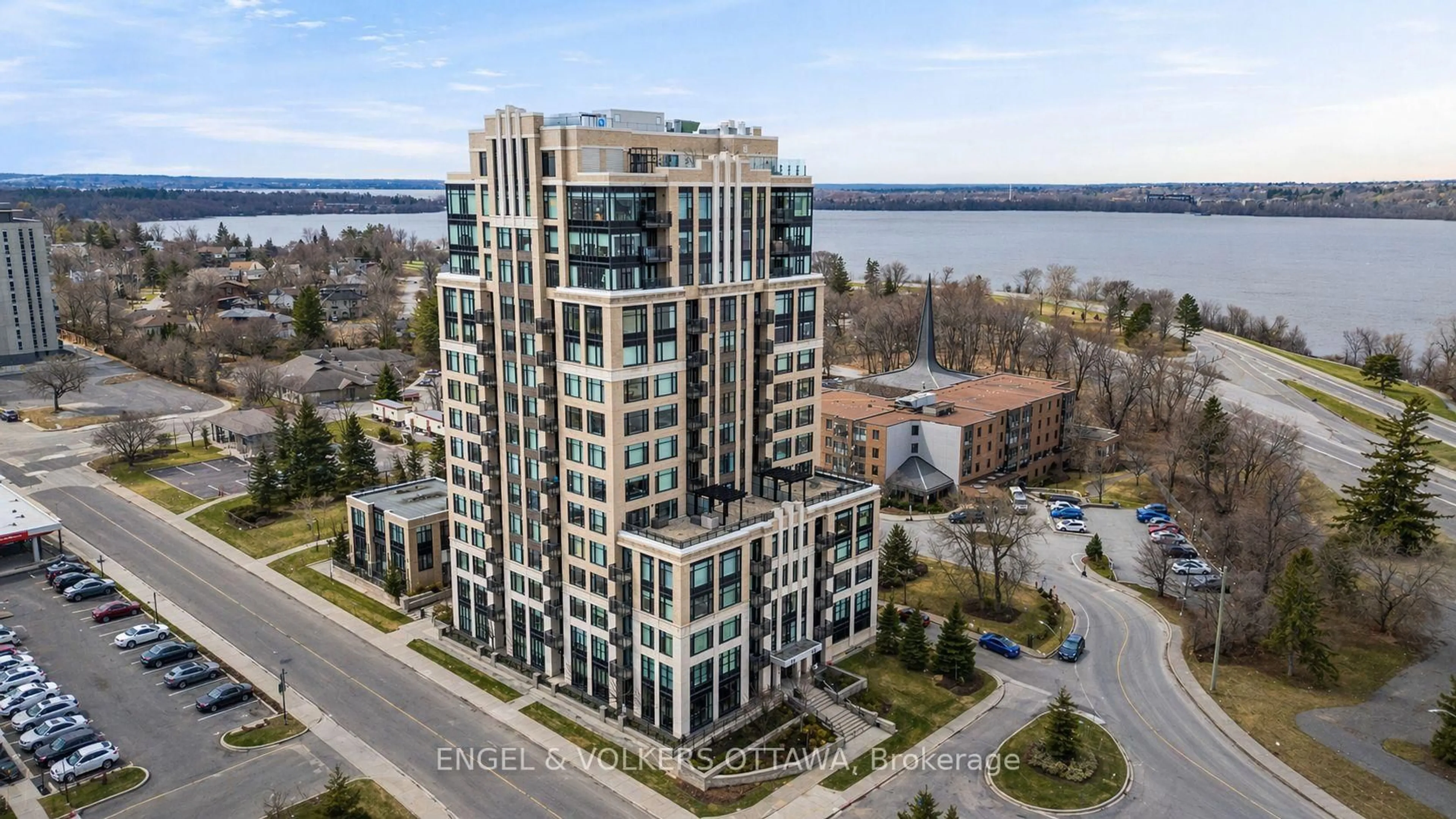 A pic from outside/outdoor area/front of a property/back of a property/a pic from drone, water/lake/river/ocean view for 75 CLEARY Ave #1106, Ottawa Ontario K2A 1R8