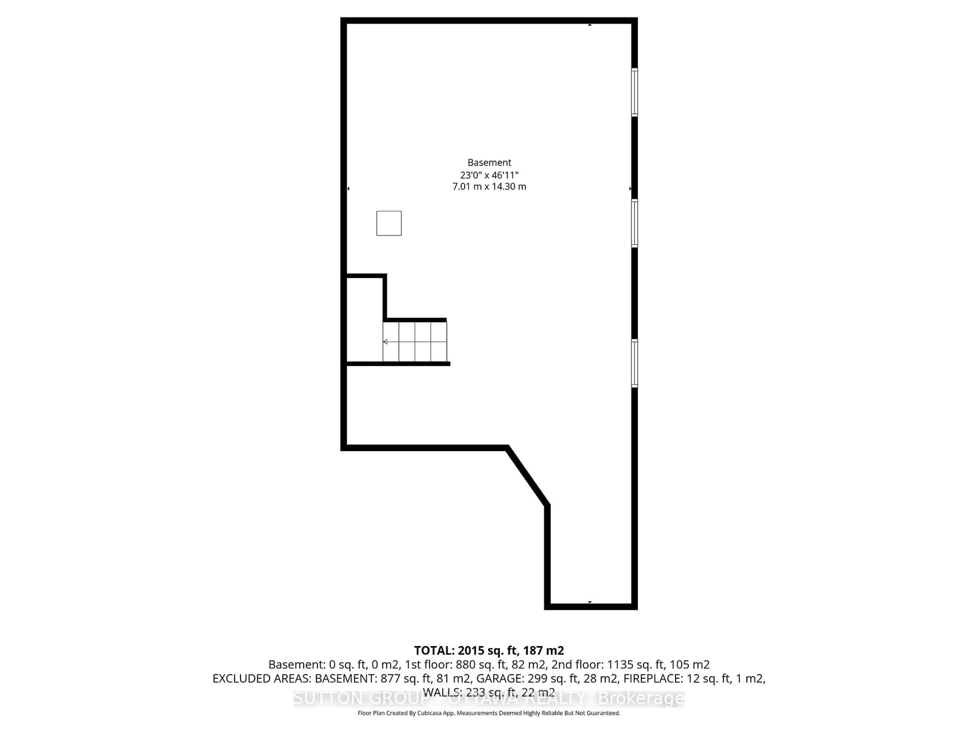 Floor plan for 1013 Manege St, Ottawa Ontario K2S 0Y8