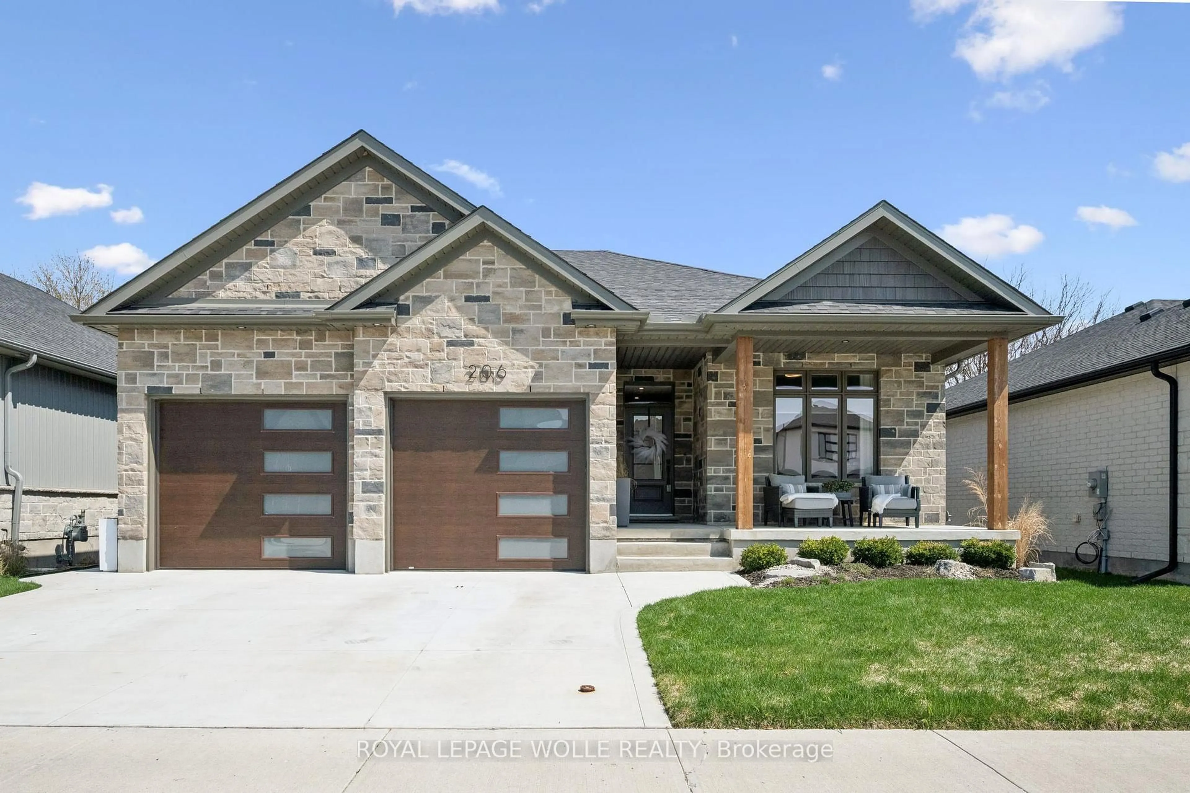 Home with brick exterior material, street for 206 Timber Trail Rd, Woolwich Ontario N3B 0E4