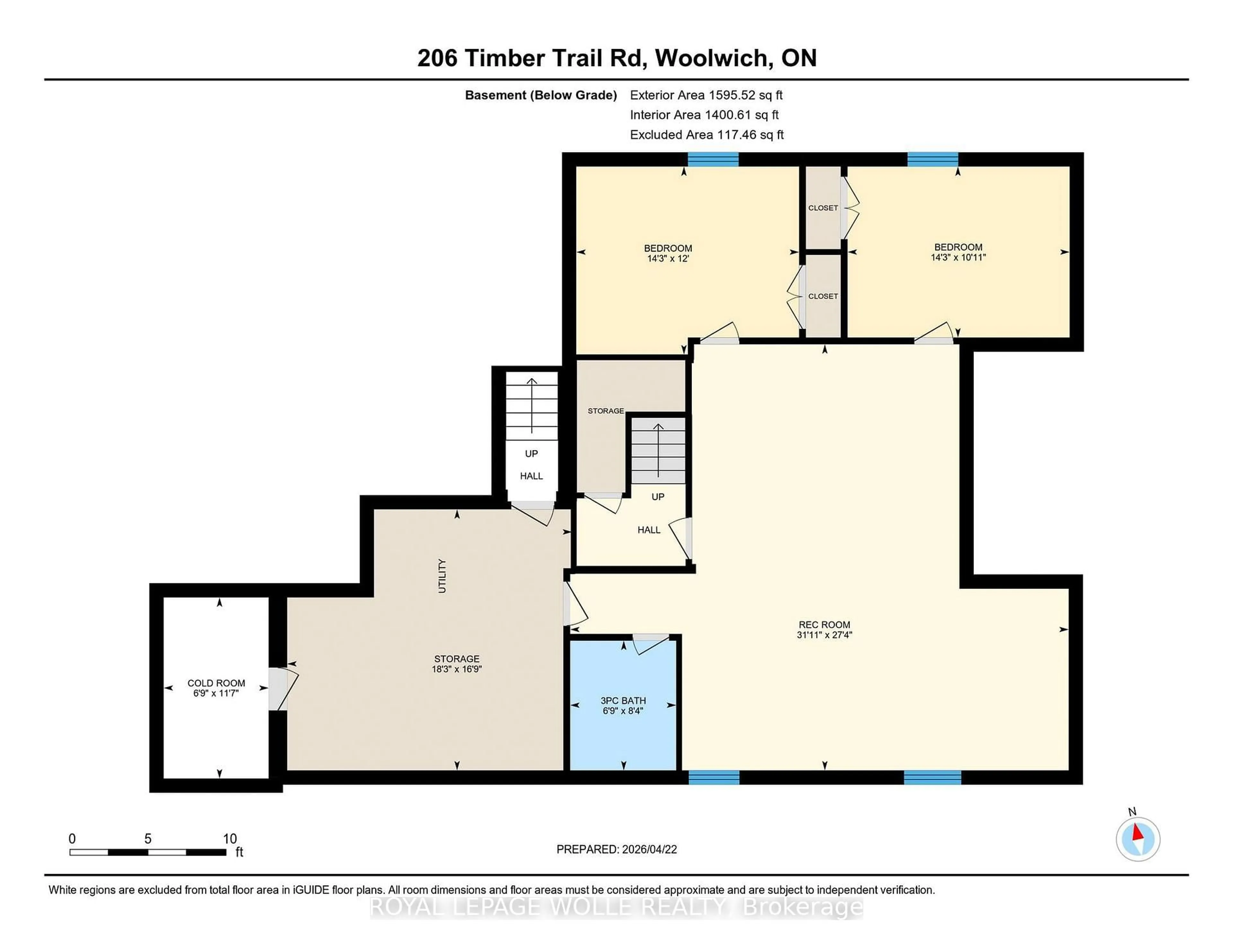 Floor plan for 206 Timber Trail Rd, Woolwich Ontario N3B 0E4