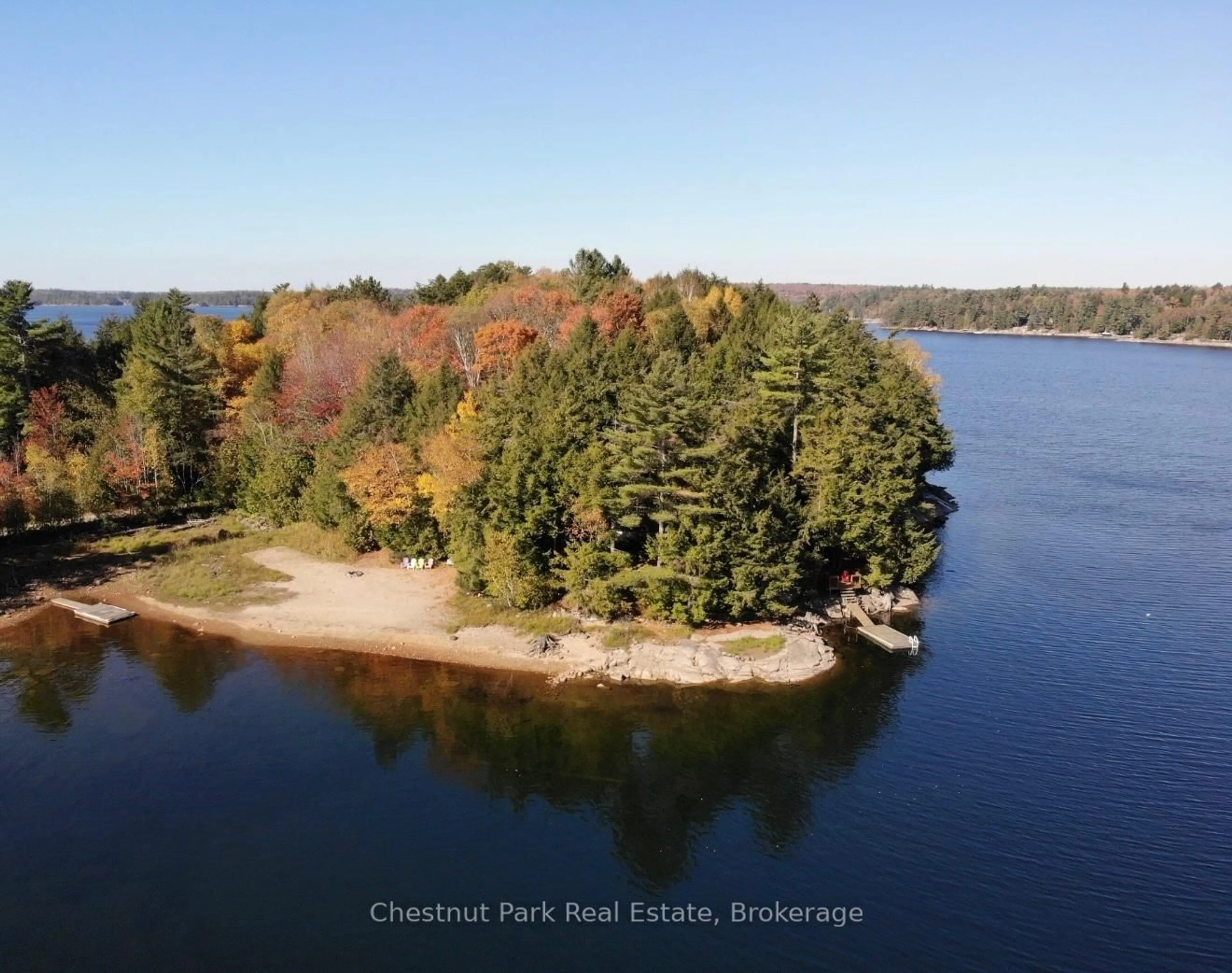 A pic from outside/outdoor area/front of a property/back of a property/a pic from drone, water/lake/river/ocean view for 1062 Elmhurst Lane, Dysart et al Ontario K0M 1S0
