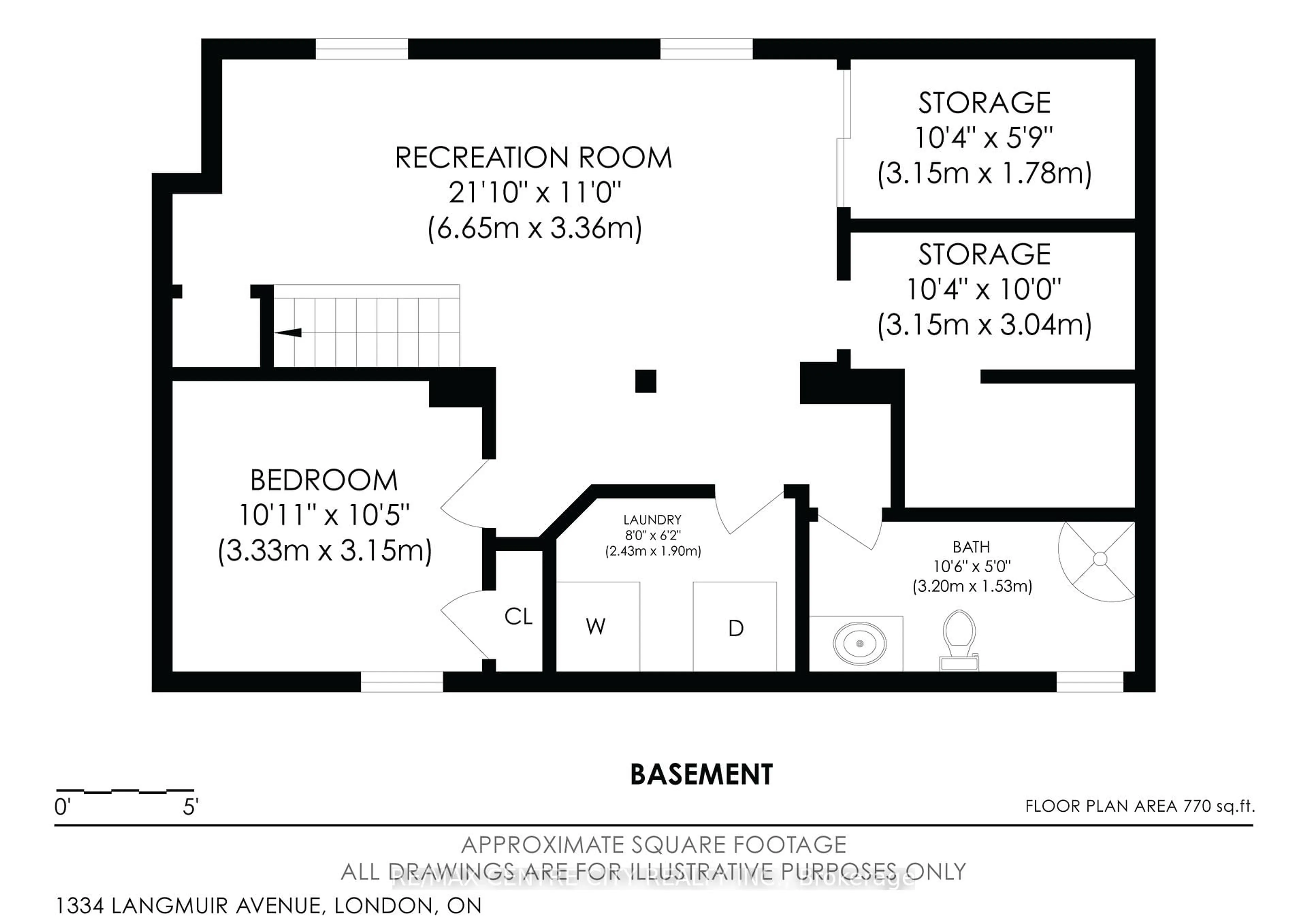 Floor plan for 1334 Langmuir Ave, London East Ontario N5W 2G6