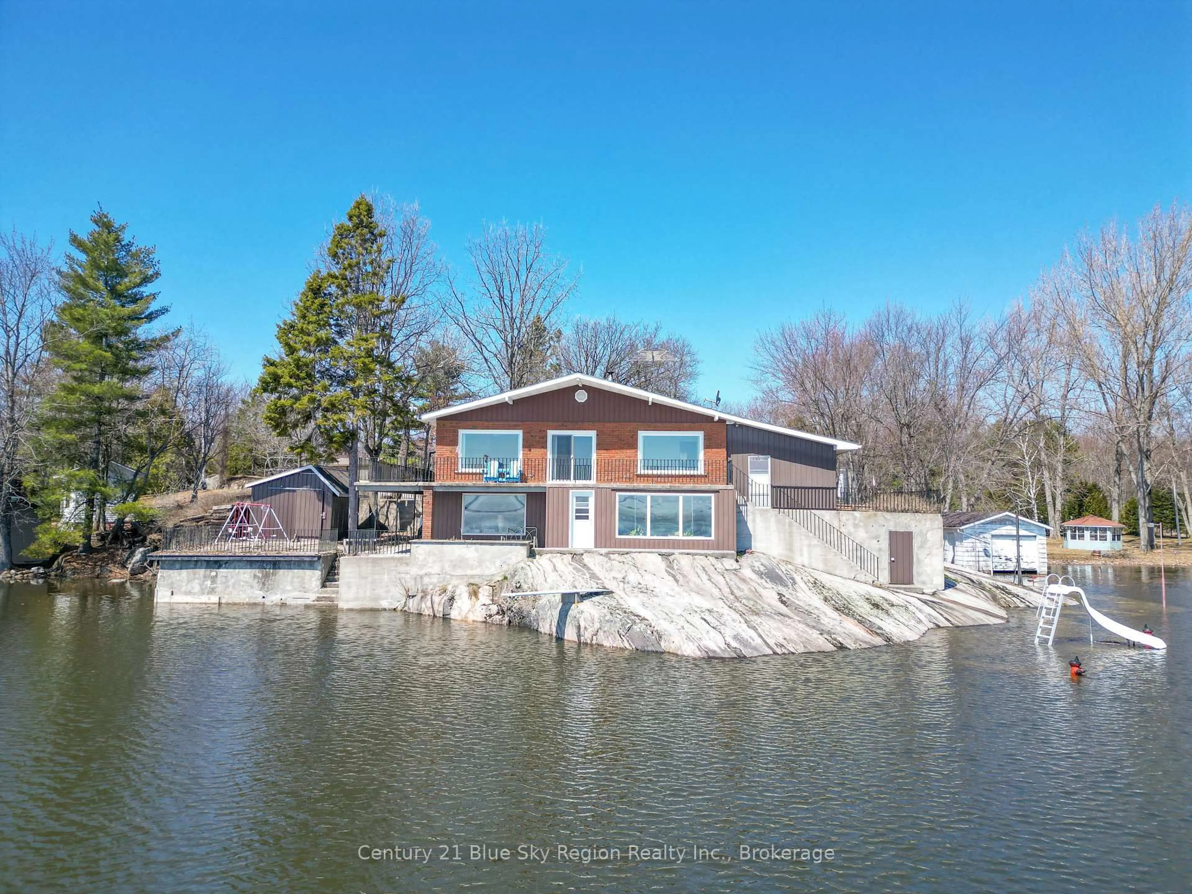 A pic from outside/outdoor area/front of a property/back of a property/a pic from drone, water/lake/river/ocean view for 8 Gerard Rd, West Nipissing Ontario P0H 1R0