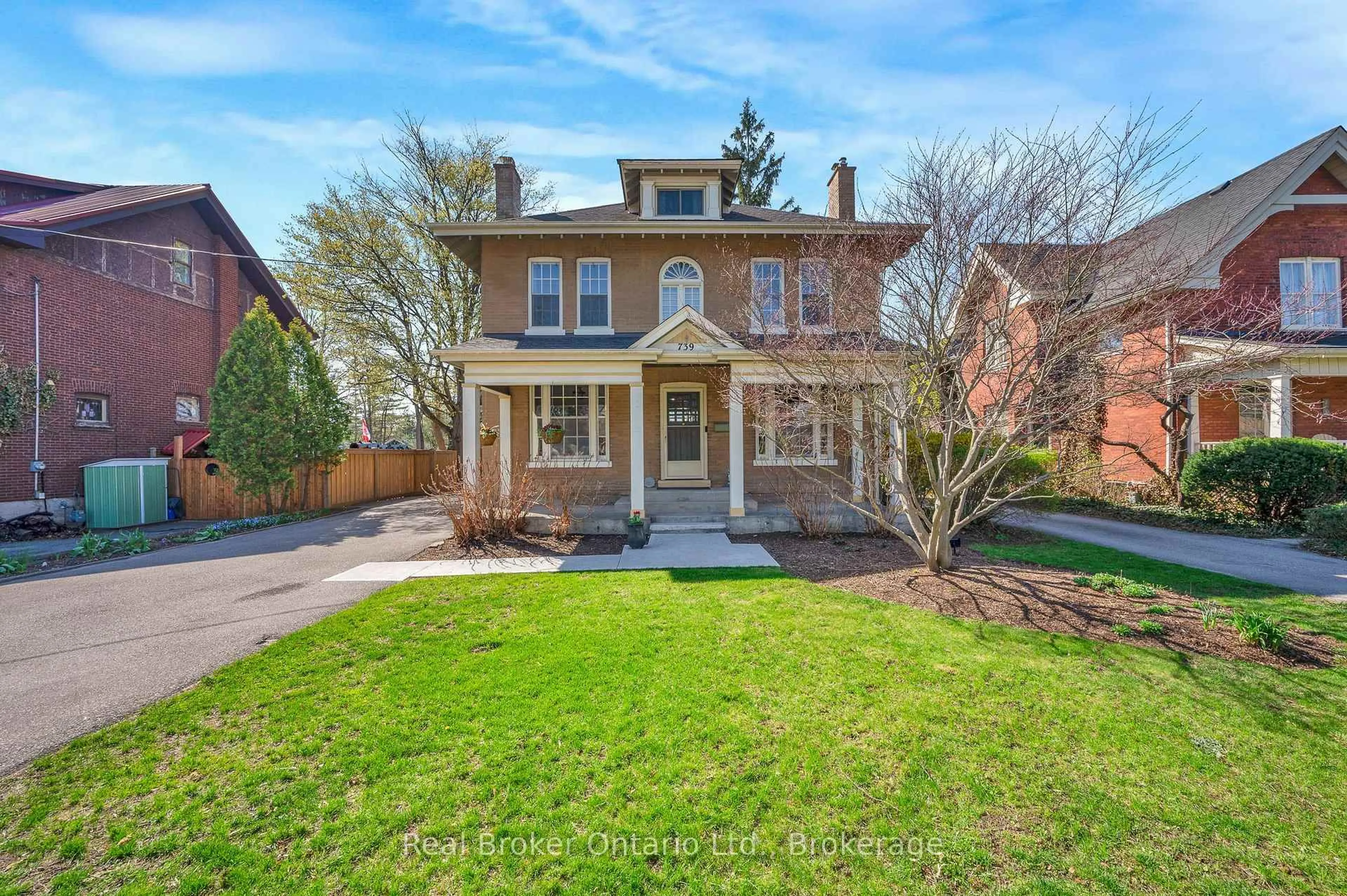 Home with brick exterior material, street for 739 Colborne St, Brantford Ontario N3S 3R9