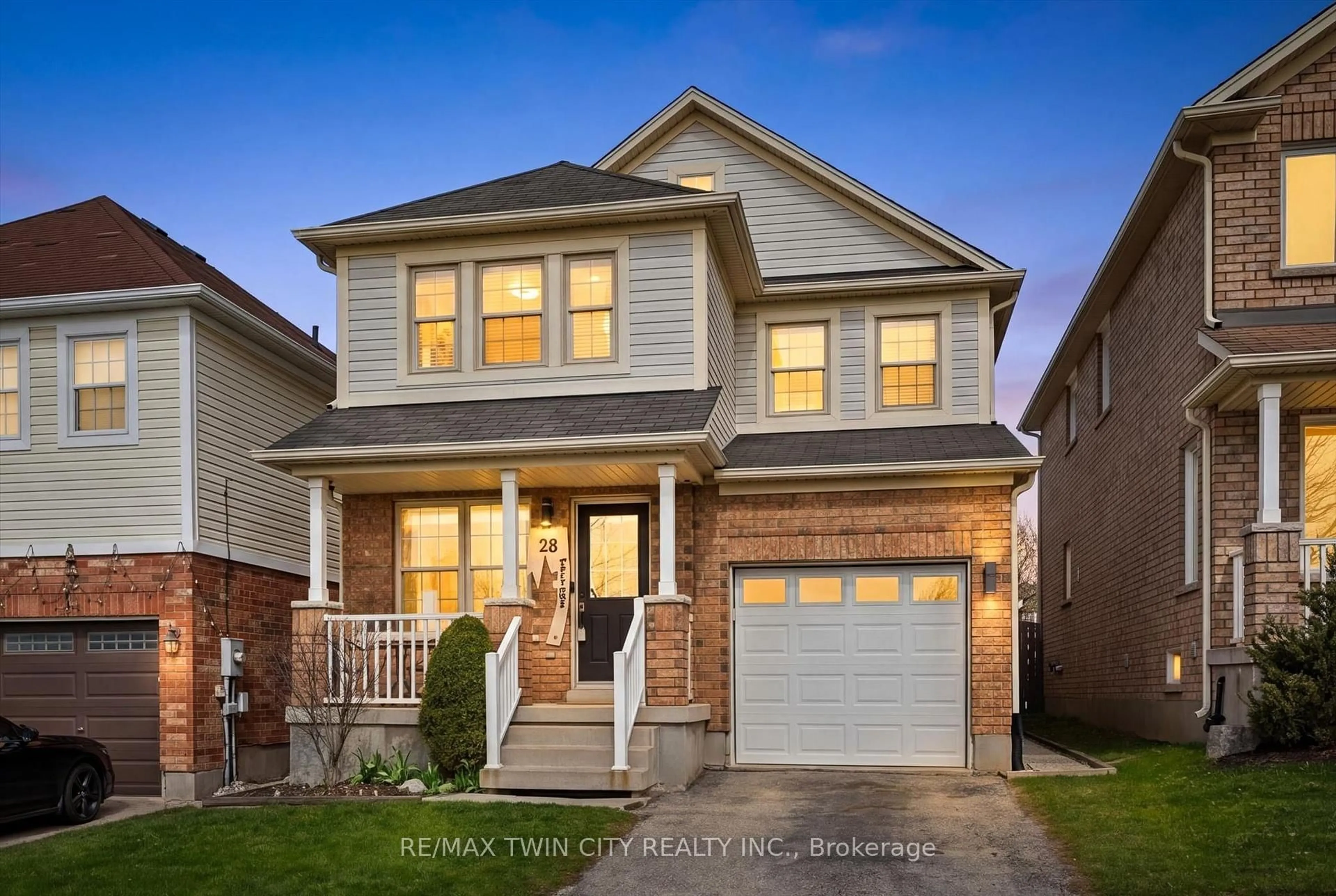 Home with vinyl exterior material, street for 28 Griffiths Ave, Cambridge Ontario N1P 1J7