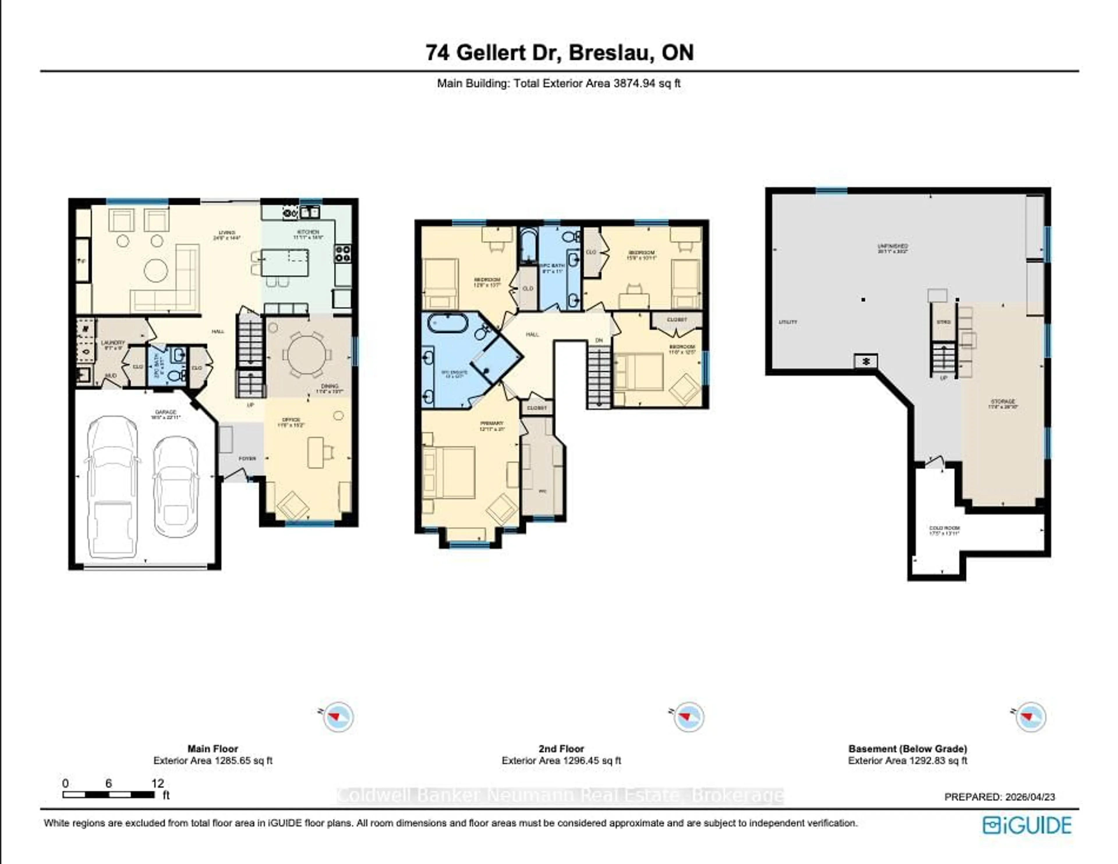 Floor plan for 74 Gellert Dr, Woolwich Ontario N0B 1M0
