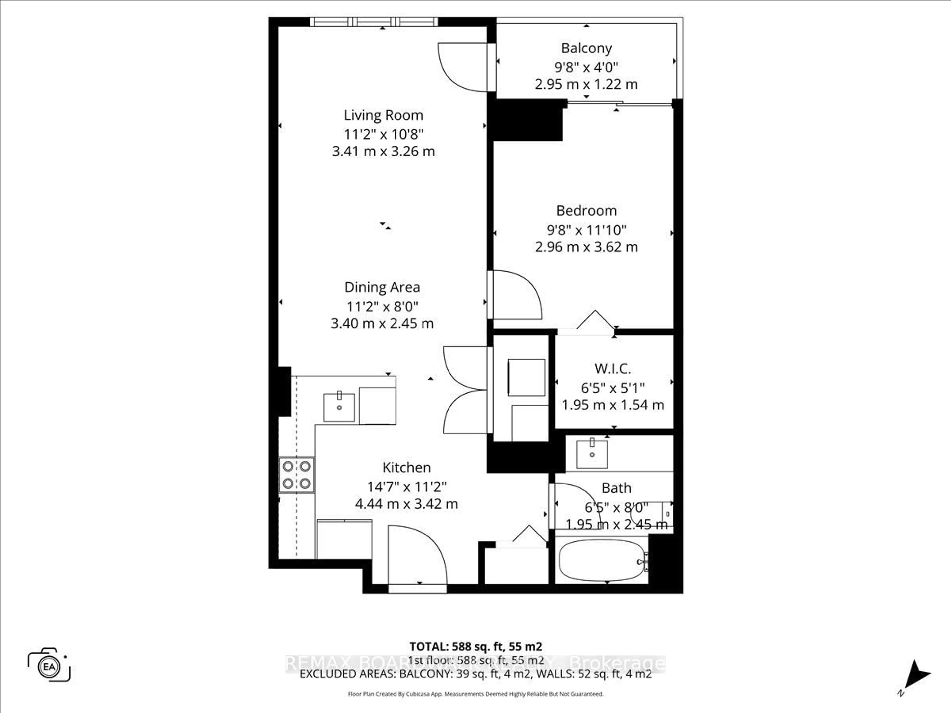 Floor plan for 242 Rideau St #2107, Ottawa Ontario K1N 0B7