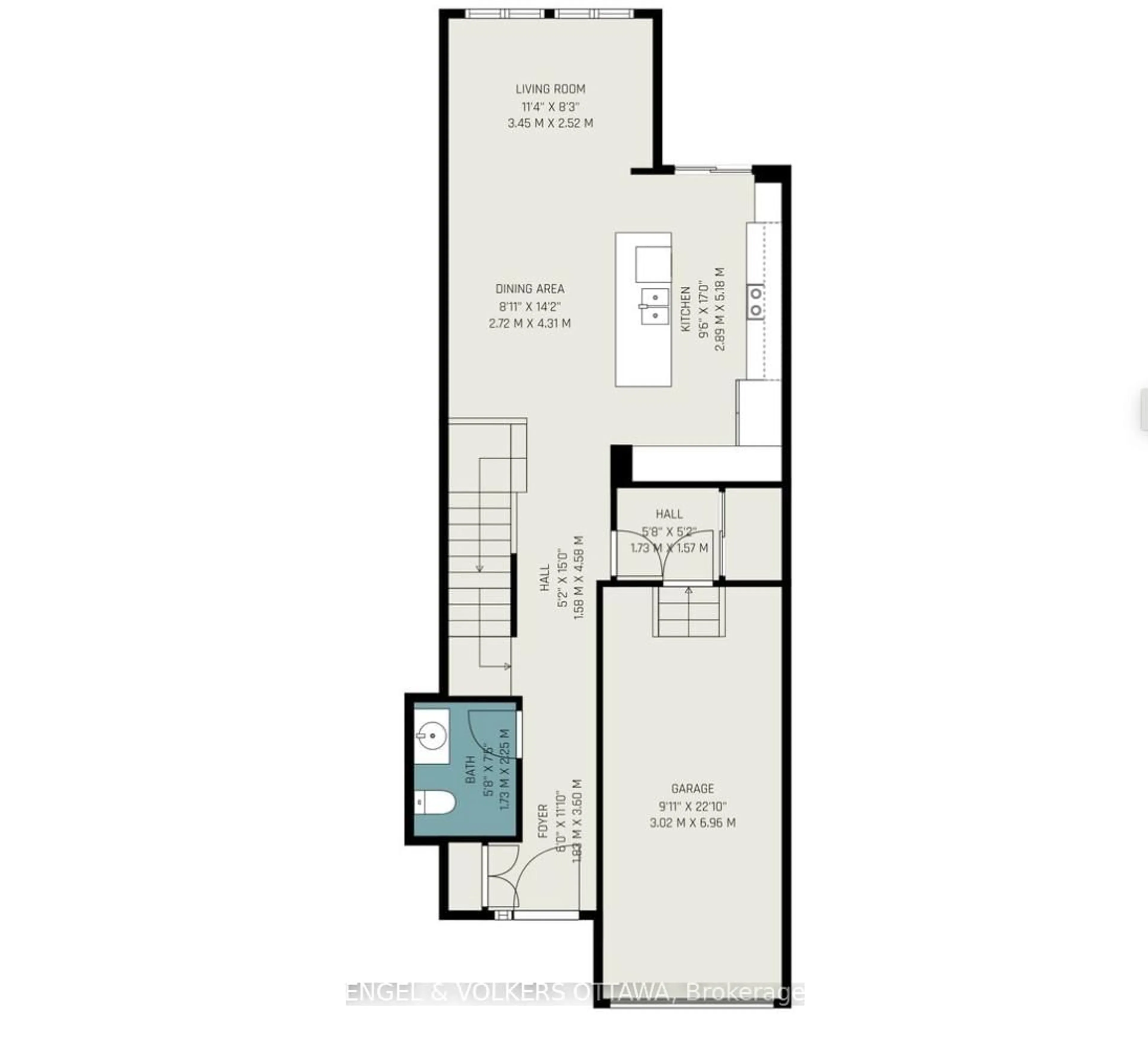 Floor plan for 57 Mandevilla Cres, Ottawa Ontario K1T 0Y2