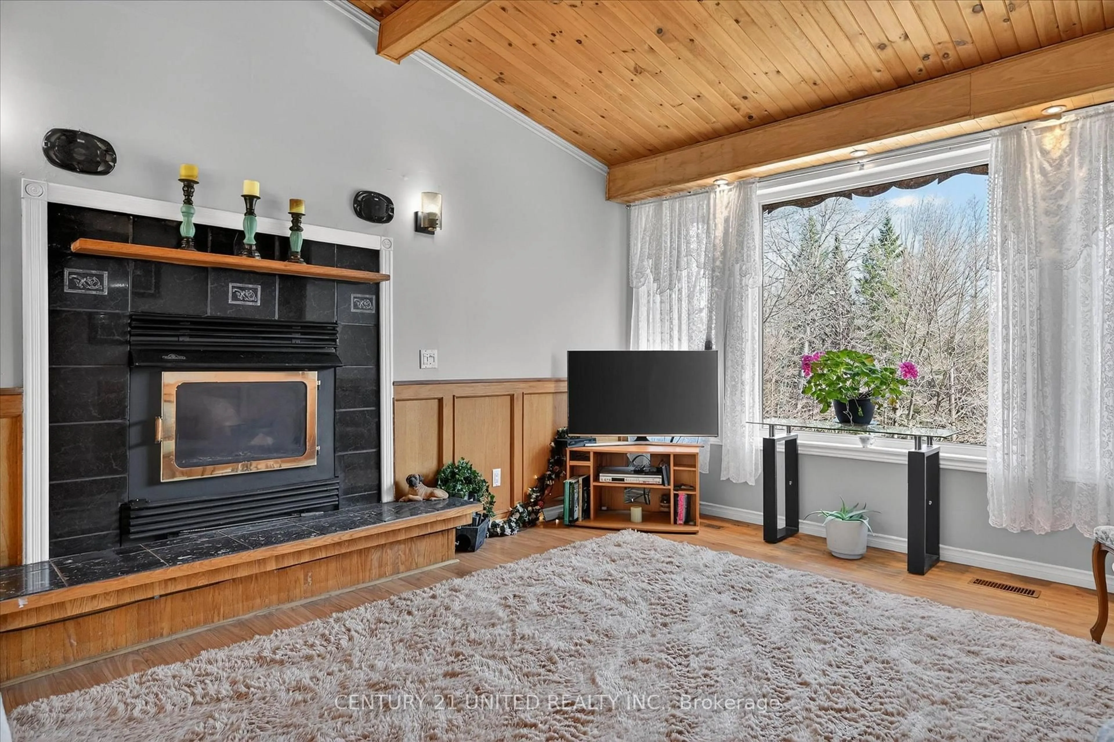 Living room with furniture, wood/laminate floor for 223 Clark Lake Rd, Bancroft Ontario K0L 1C0