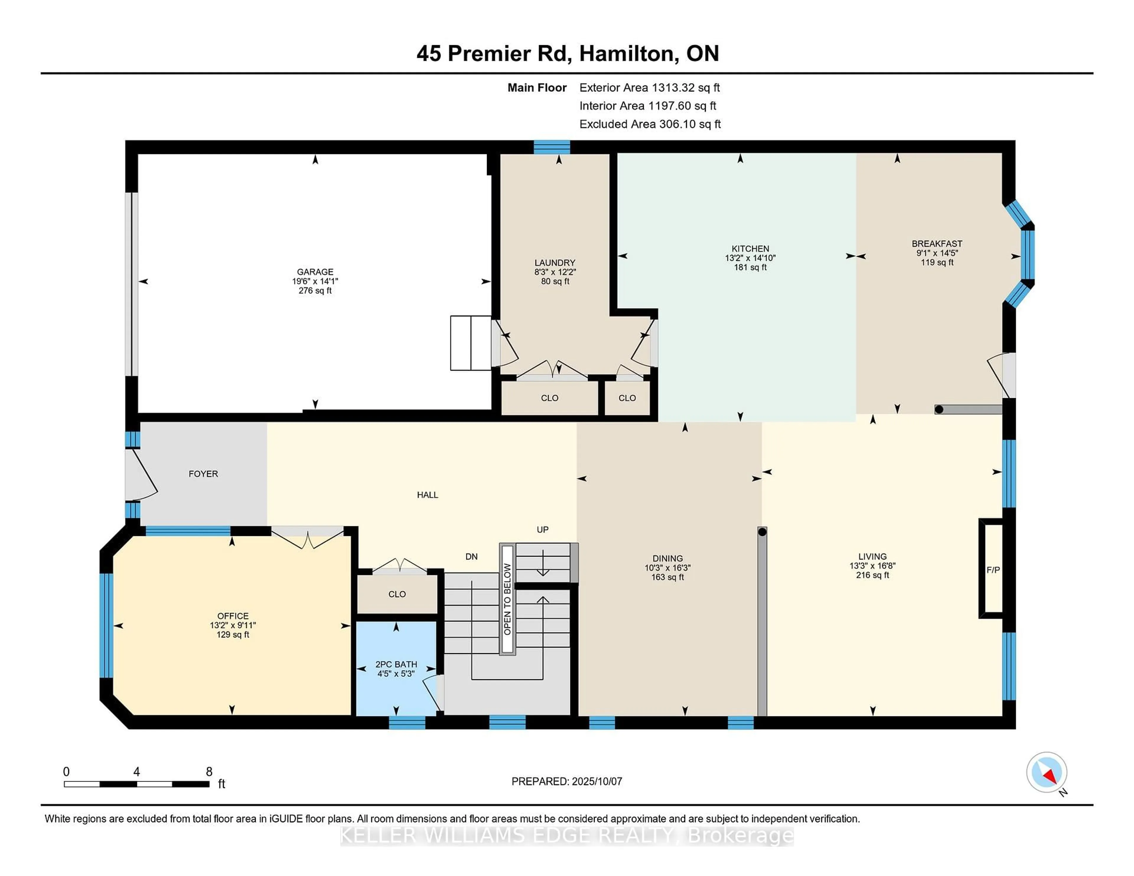 Floor plan for 45 Premier Rd, Hamilton Ontario L8B 0K7
