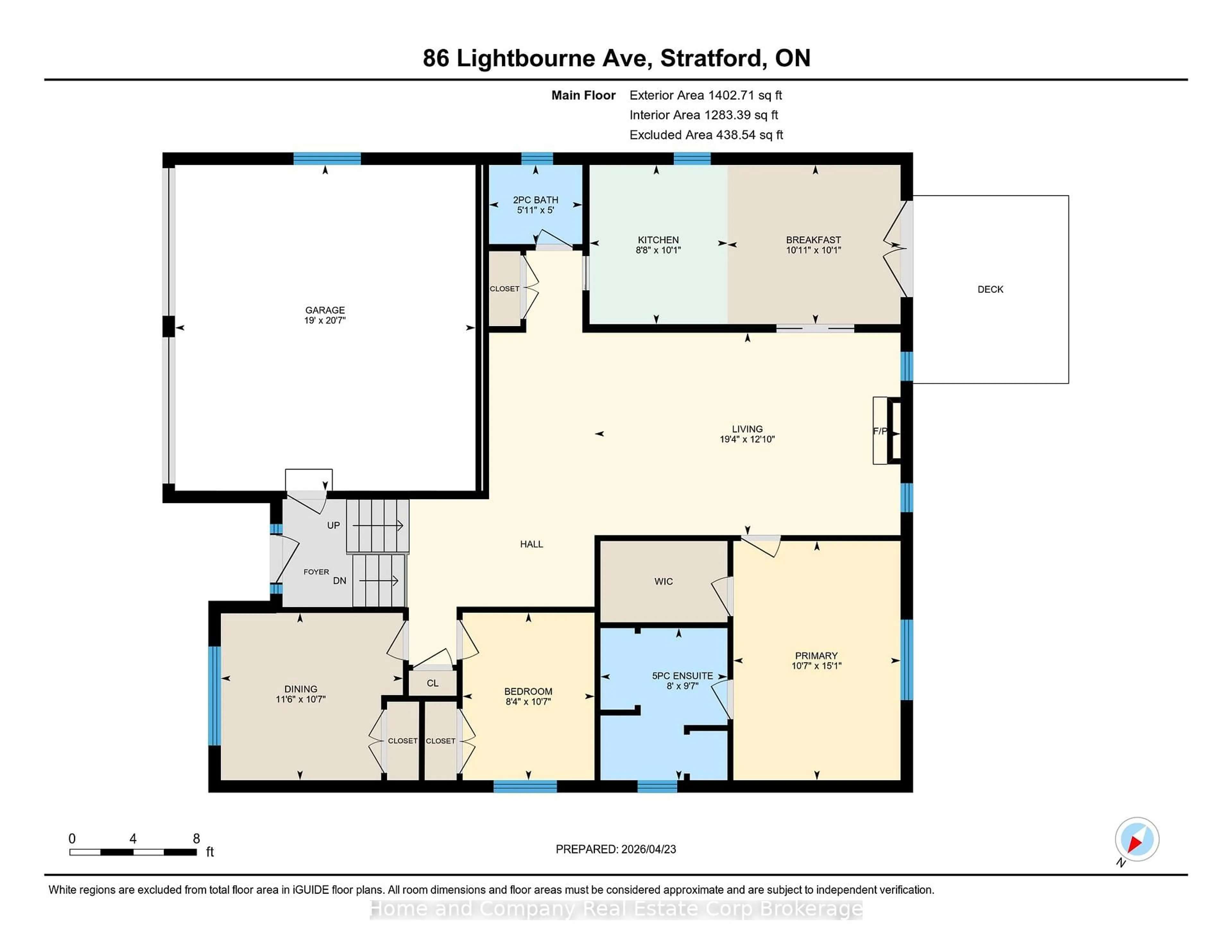 Floor plan for 86 Lightbourne Ave, Stratford Ontario N4Z 1J8