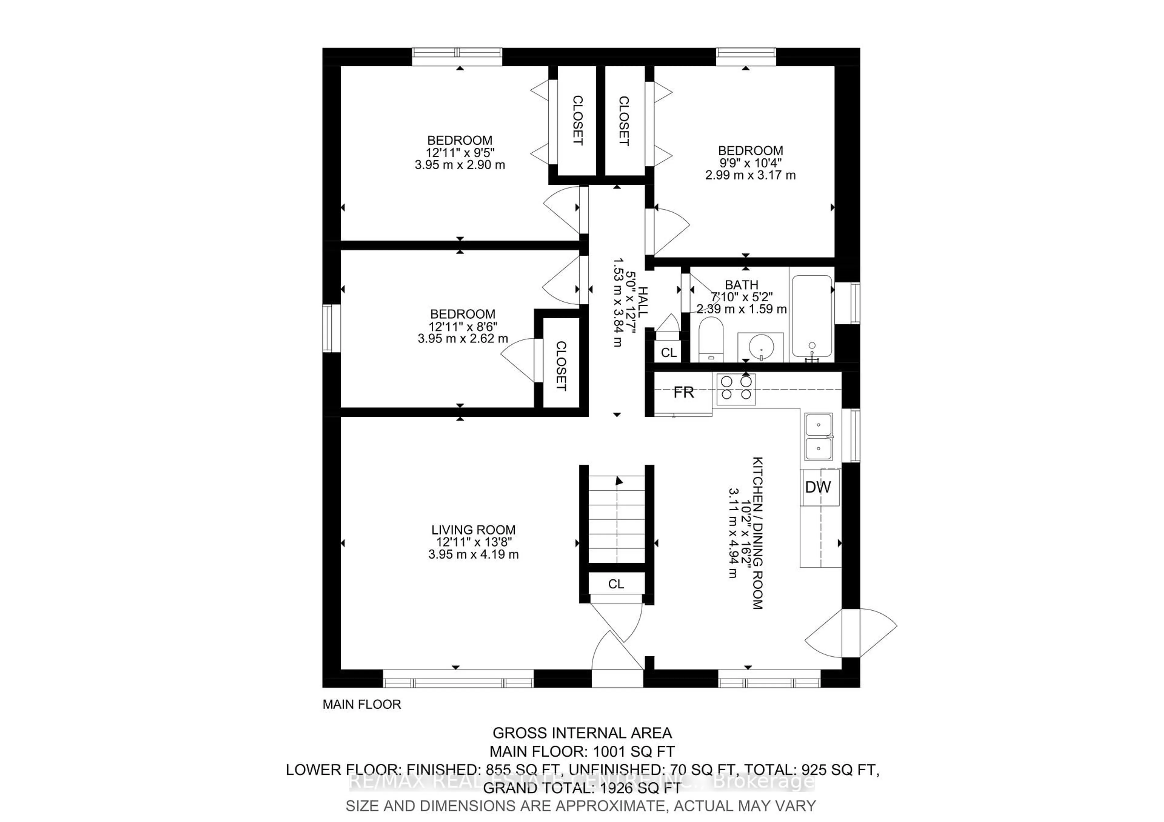 Floor plan for 48 Knightswood Blvd, Guelph Ontario N1E 3W5