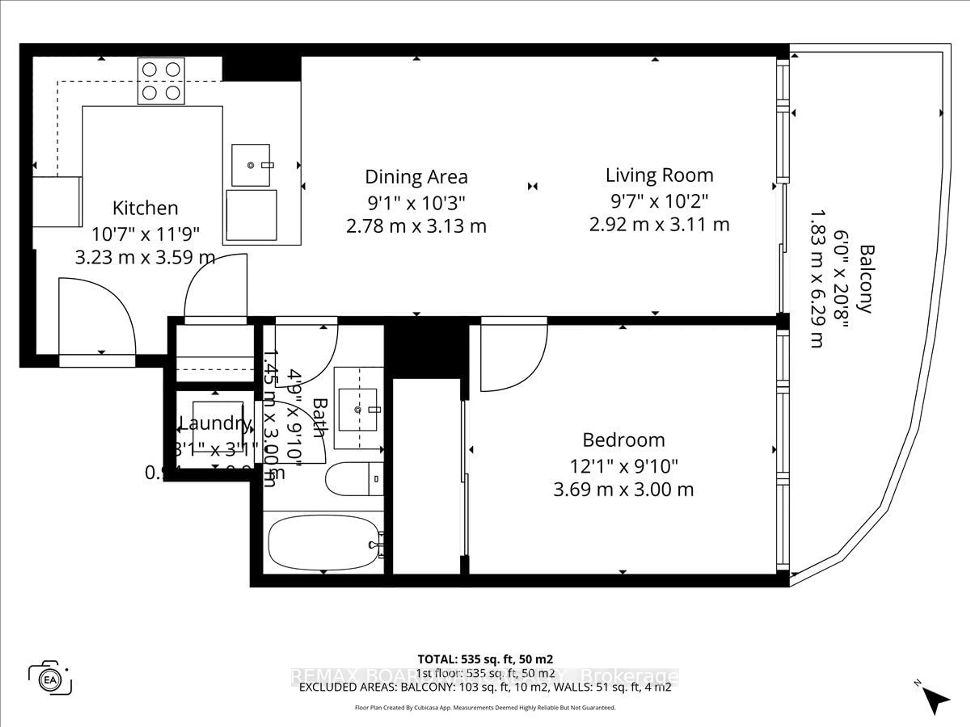 Floor plan for 805 Carling Ave #3705, Ottawa Ontario K1Z 2K4