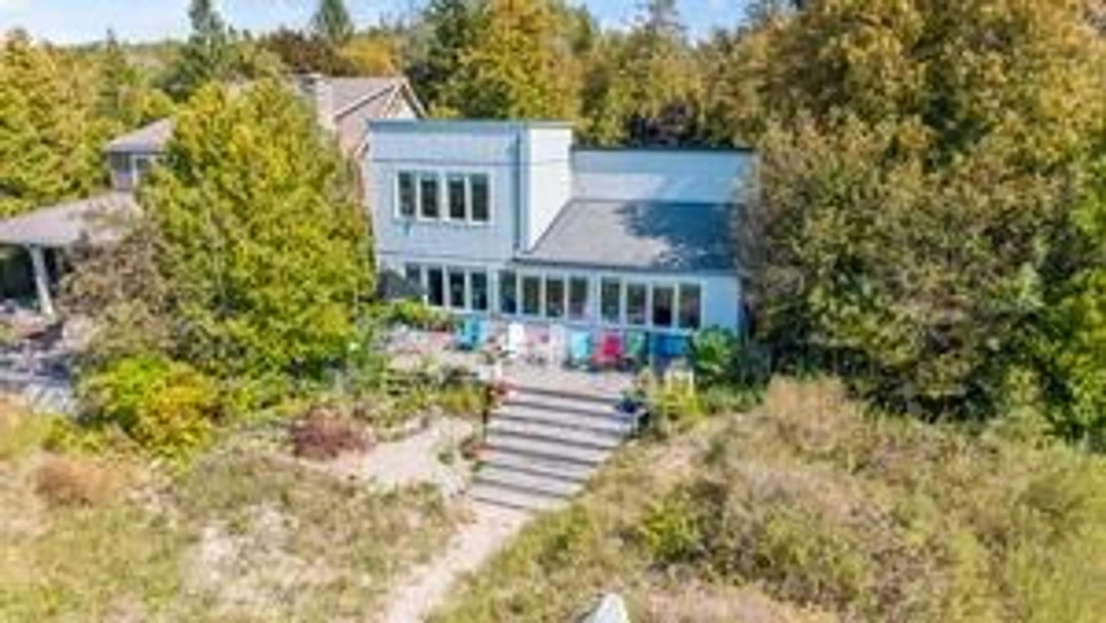A pic from outside/outdoor area/front of a property/back of a property/a pic from drone, water/lake/river/ocean view for 86585 Amberley Beach Rd, Ashfield-Colborne-Wawanosh Ontario N2Z 2X3