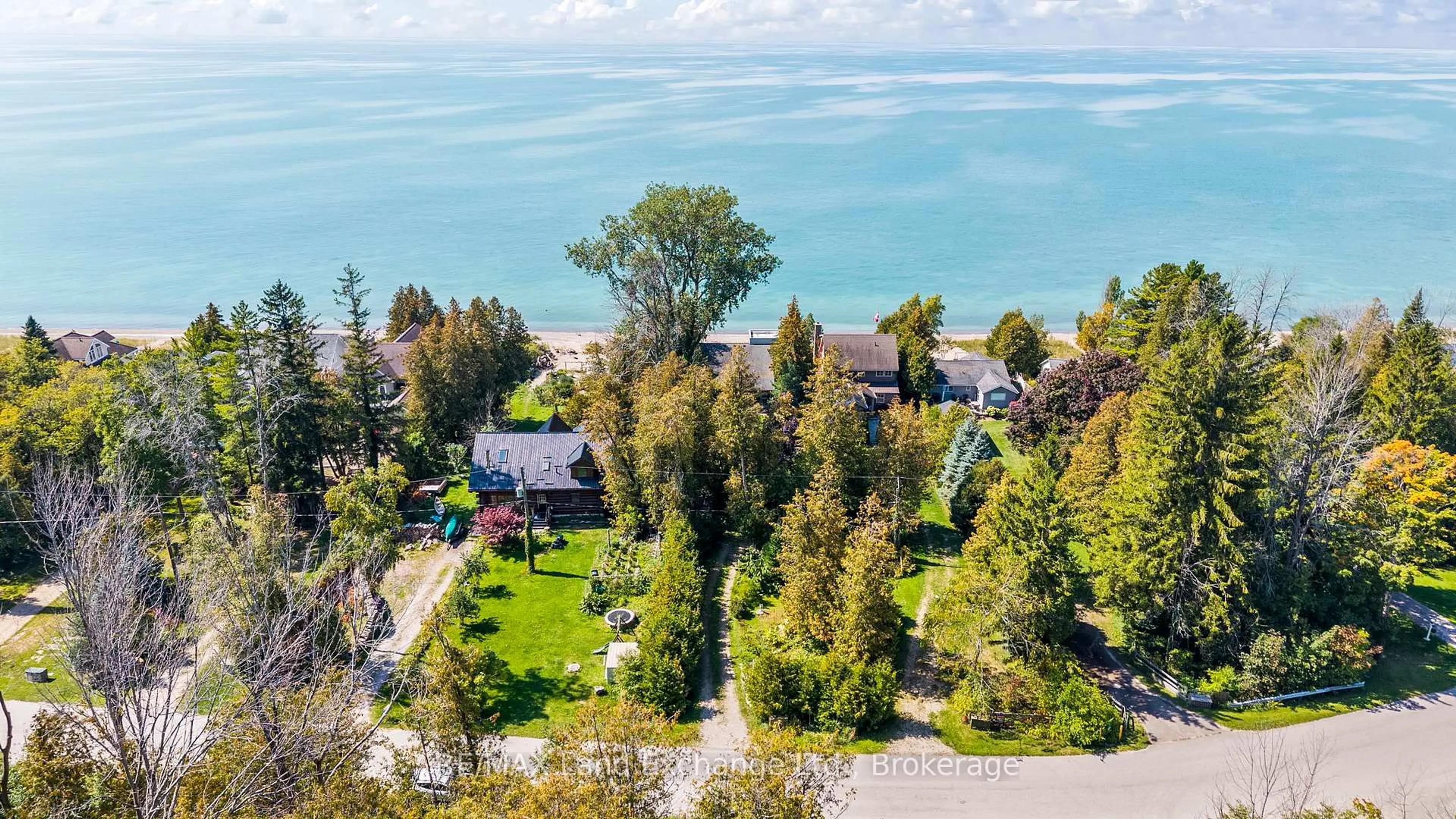 A pic from outside/outdoor area/front of a property/back of a property/a pic from drone, water/lake/river/ocean view for 86585 Amberley Beach Rd, Ashfield-Colborne-Wawanosh Ontario N2Z 2X3