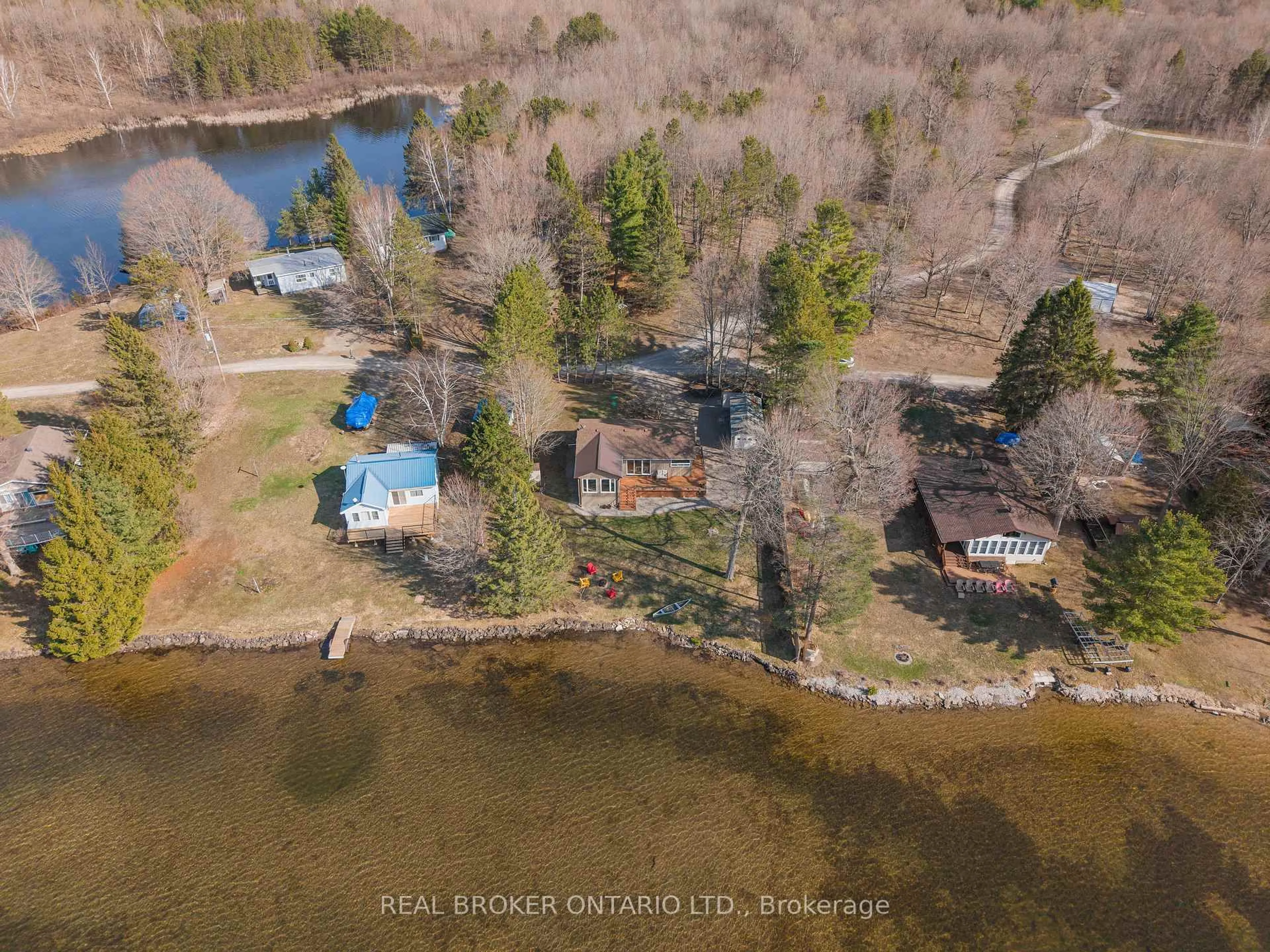 A pic from outside/outdoor area/front of a property/back of a property/a pic from drone, water/lake/river/ocean view for 84 Leeder Cottage Rd, Elizabethtown-Kitley Ontario K0E 1H0