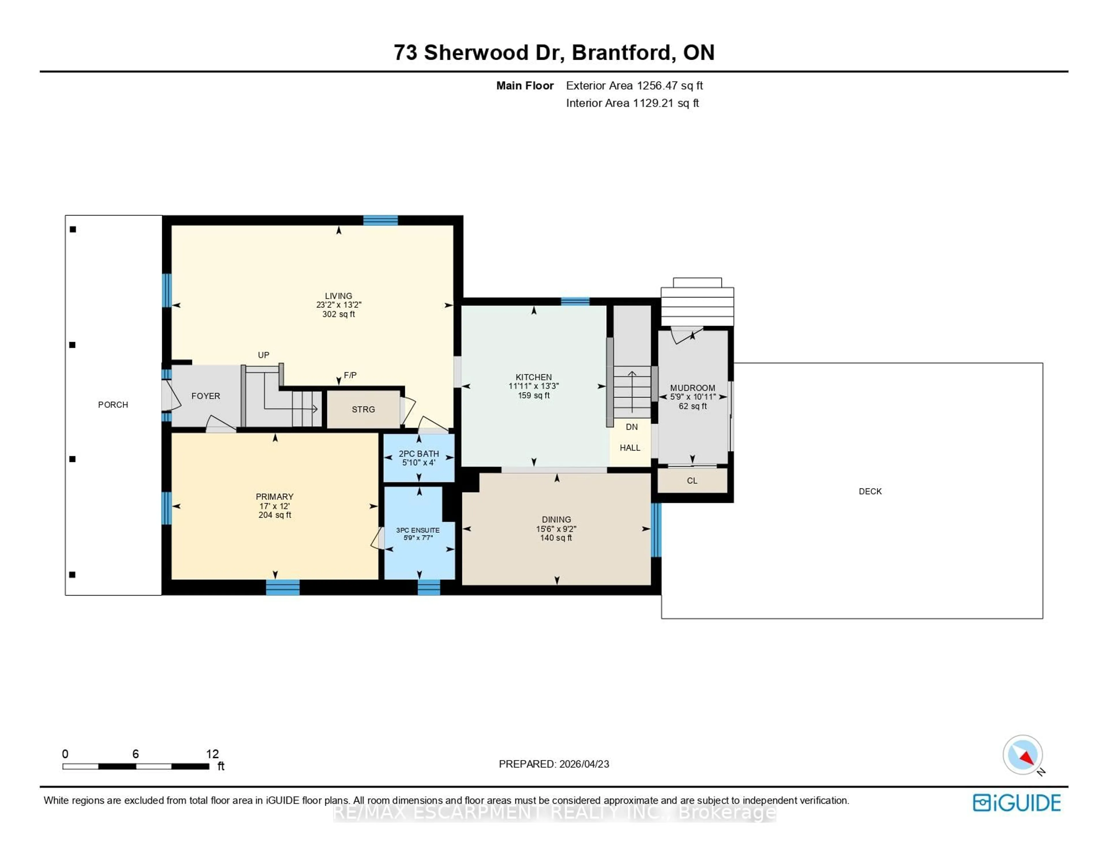 Floor plan for 73 Sherwood Dr, Brantford Ontario N3T 1N3