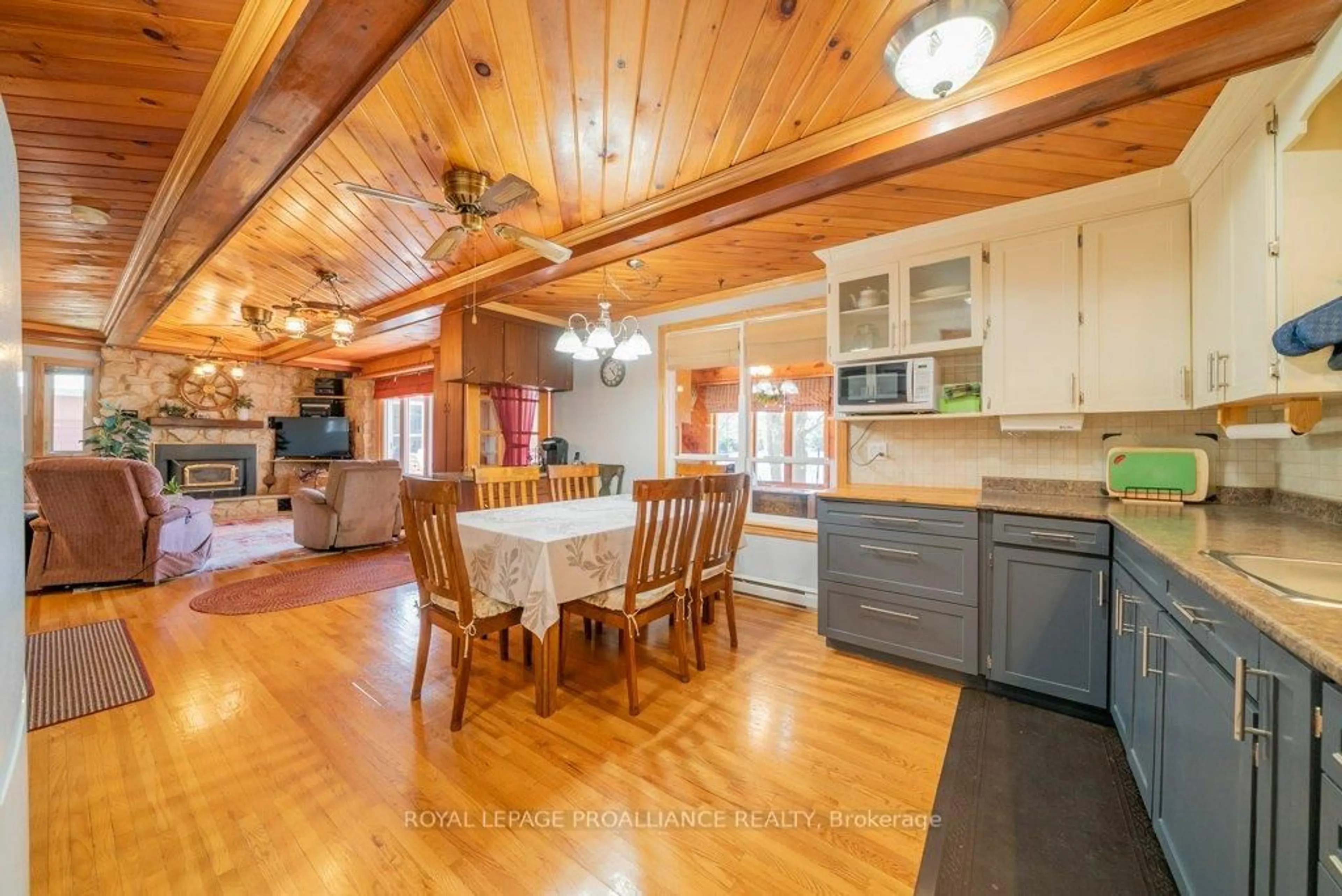 Open concept kitchen, wood/laminate floor for 1063 Perry Rd, Cloyne Ontario K0H 1K0