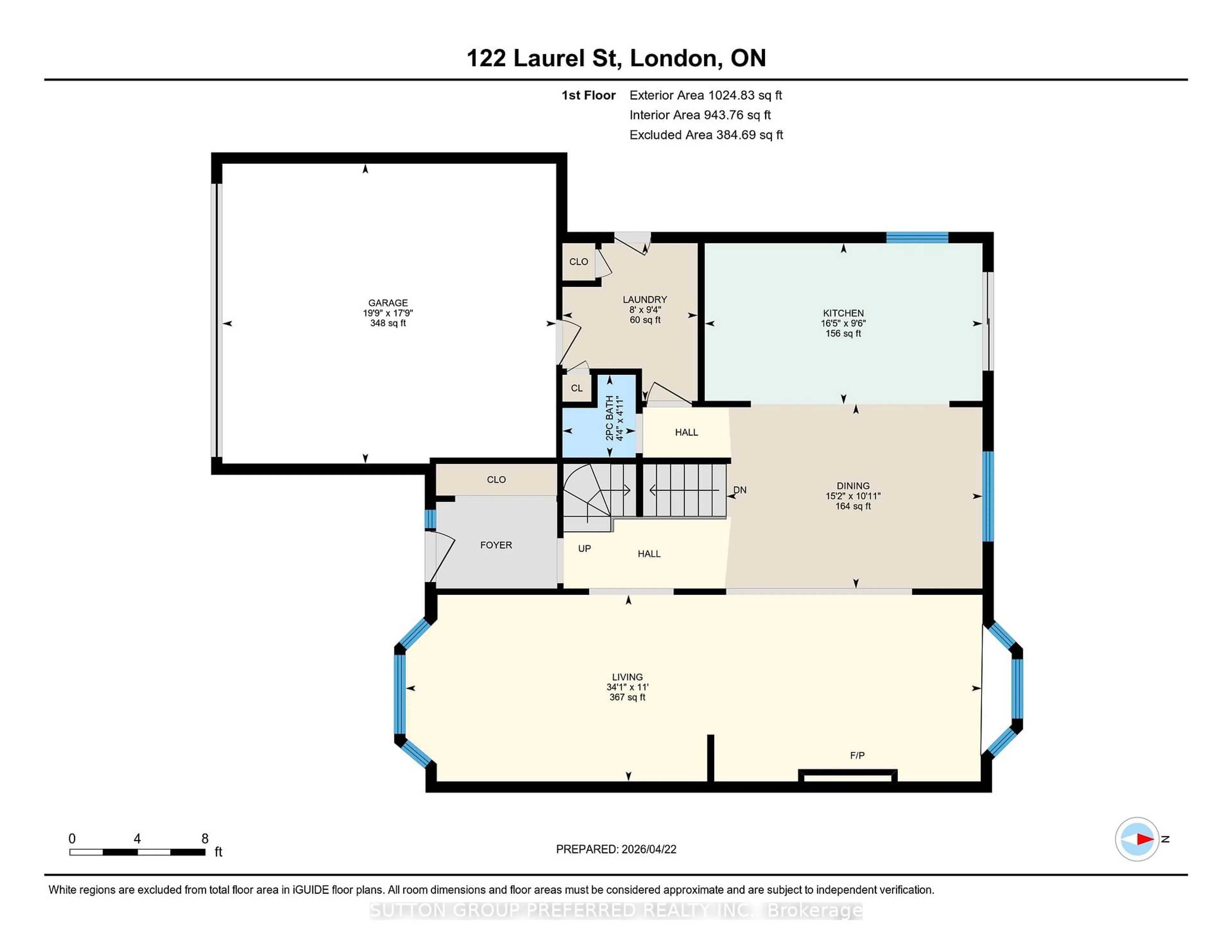 Floor plan for 122 Laurel St, London North Ontario N6H 4X1